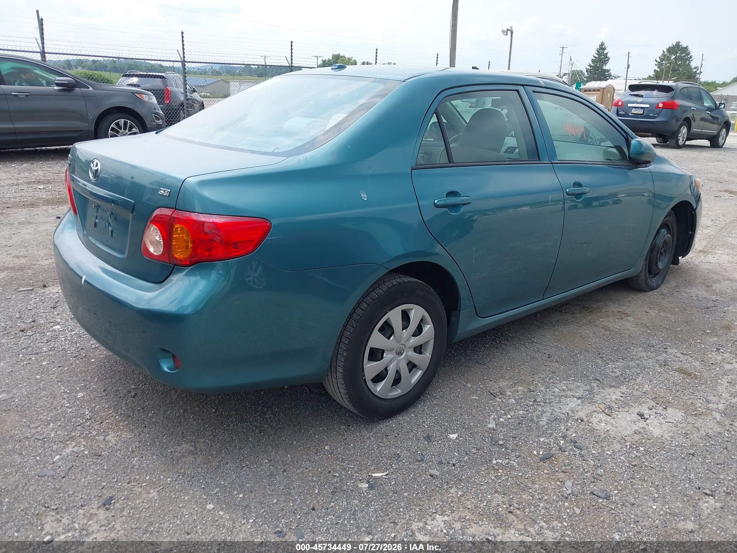 2010 Toyota Corolla Le Turquoise vin: 2T1BU4EE4AC302049