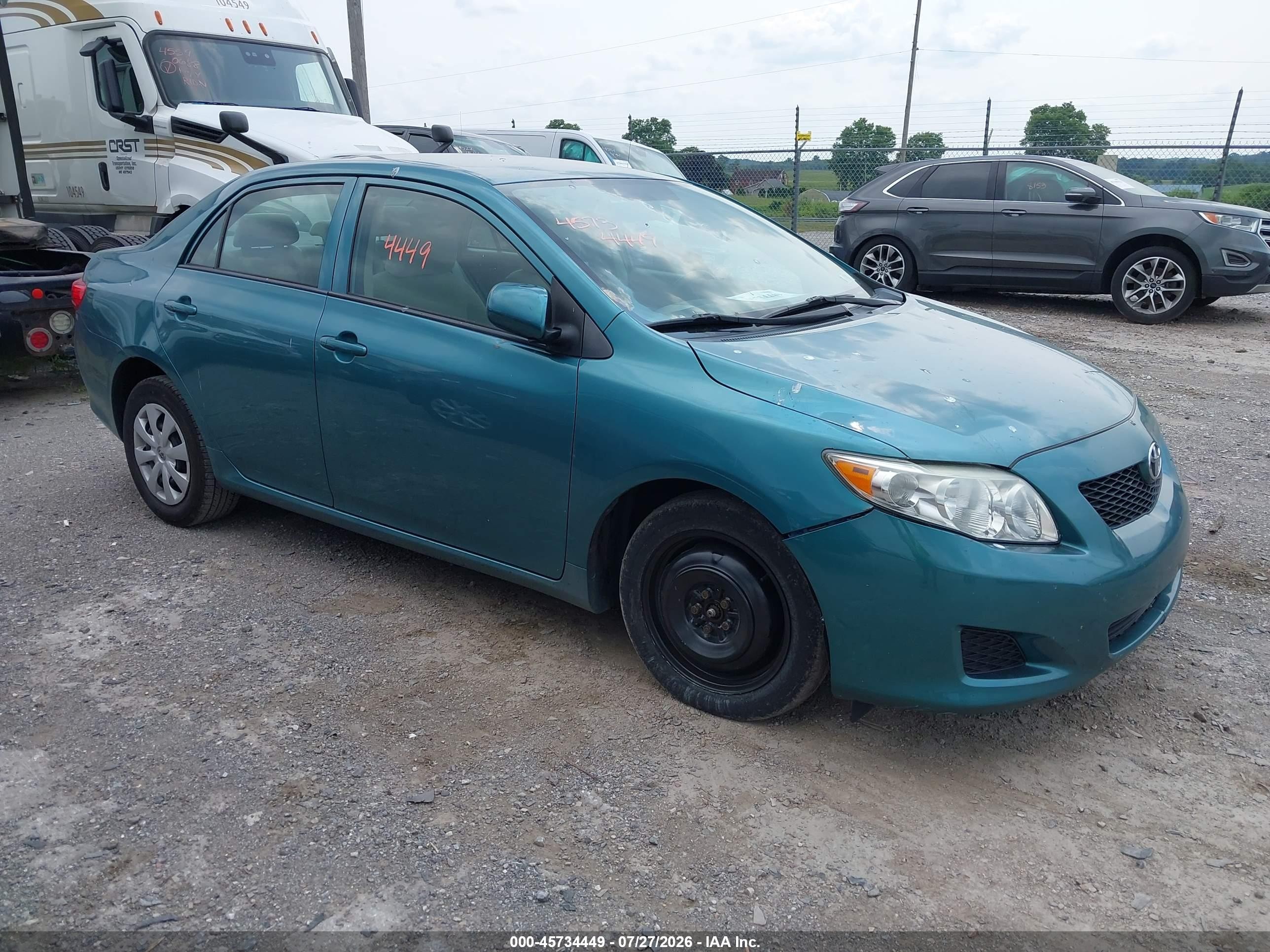 2010 Toyota Corolla Le Turquoise vin: 2T1BU4EE4AC302049