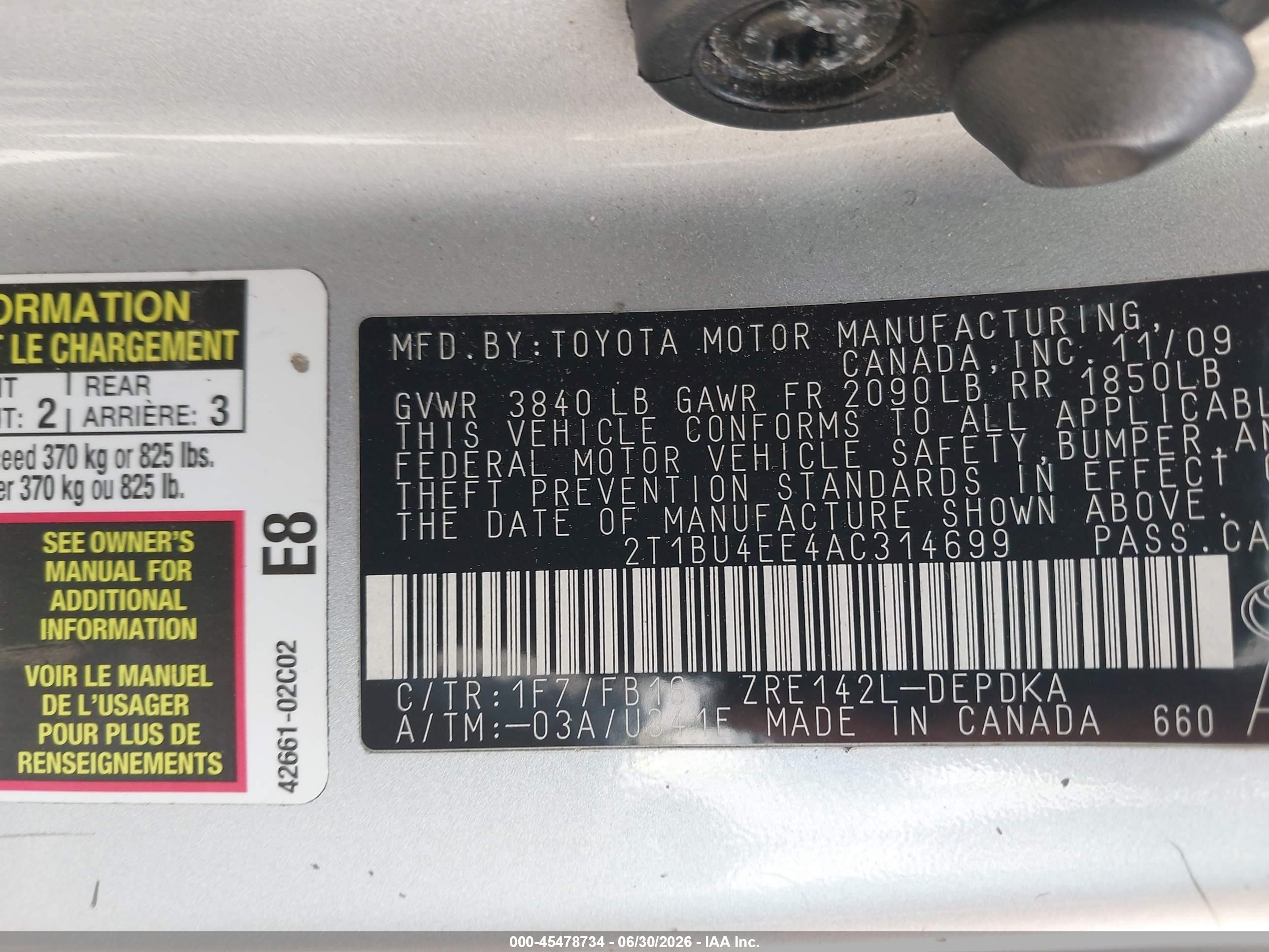 2010 Toyota Corolla   Silver vin: 2T1BU4EE4AC314699