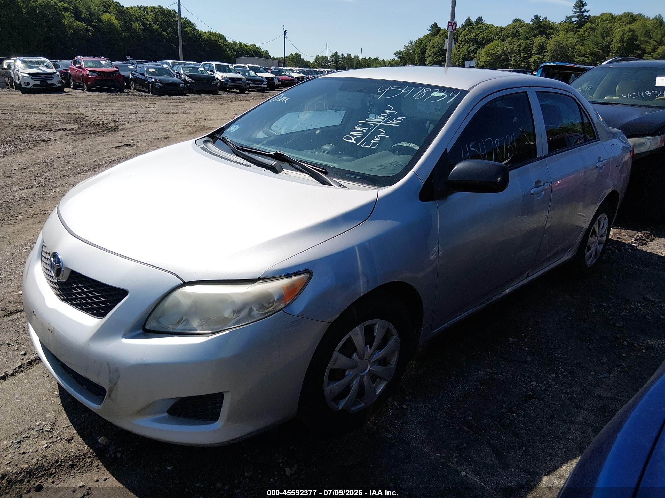 2010 Toyota Corolla   Silver vin: 2T1BU4EE4AC314699