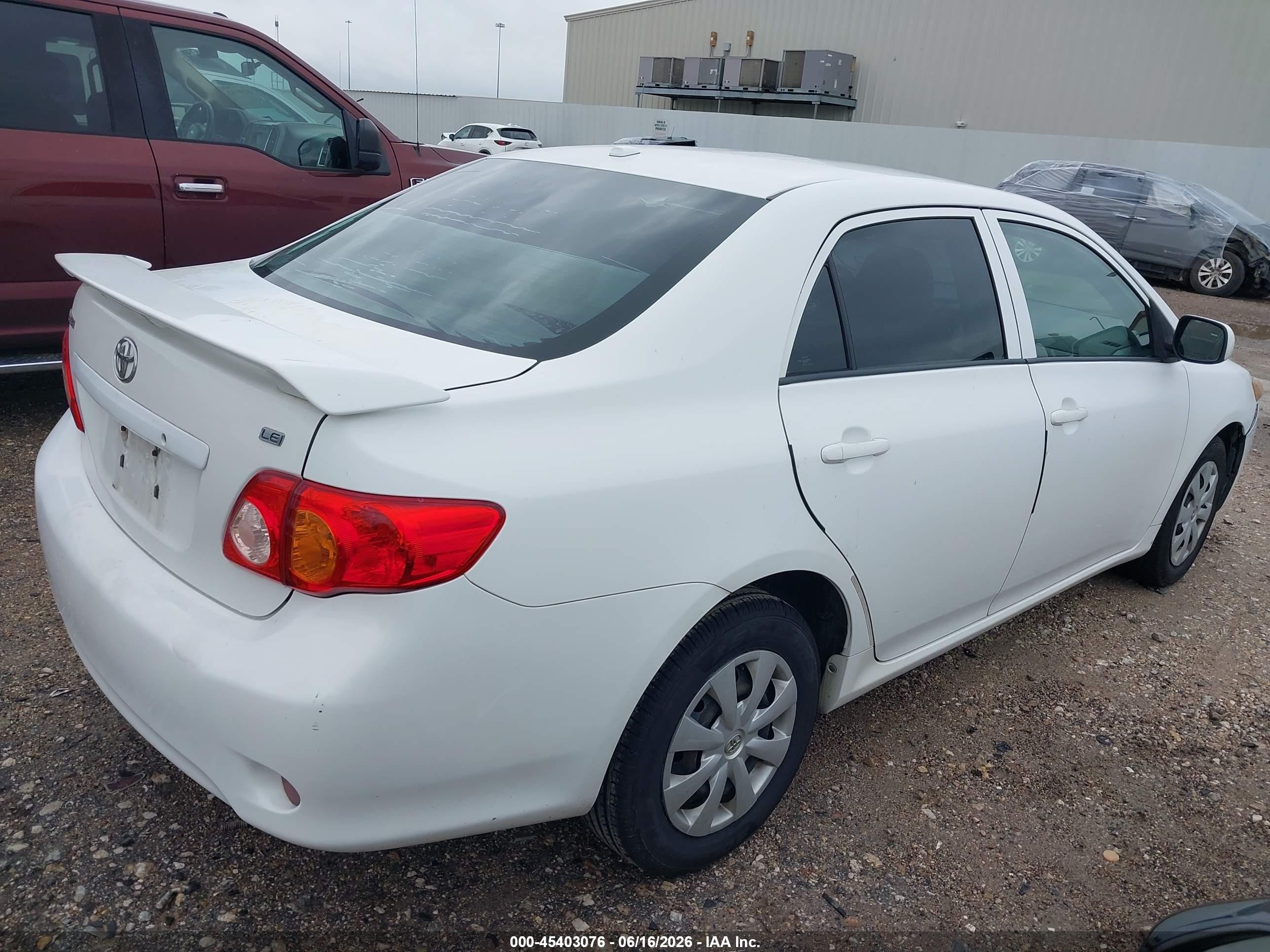 2010 Toyota Corolla Le White vin: 2T1BU4EE4AC376295