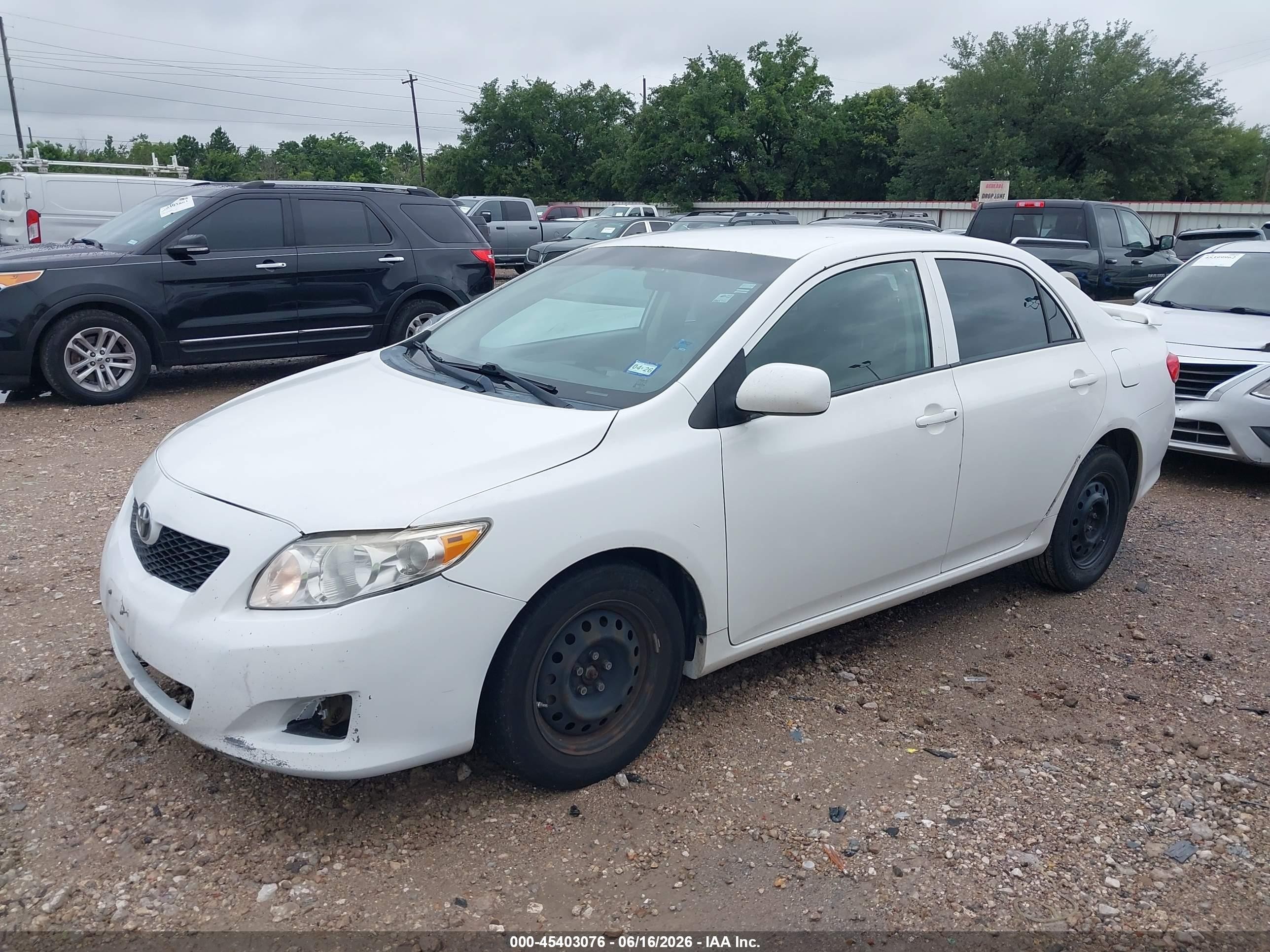 2010 Toyota Corolla Le White vin: 2T1BU4EE4AC376295