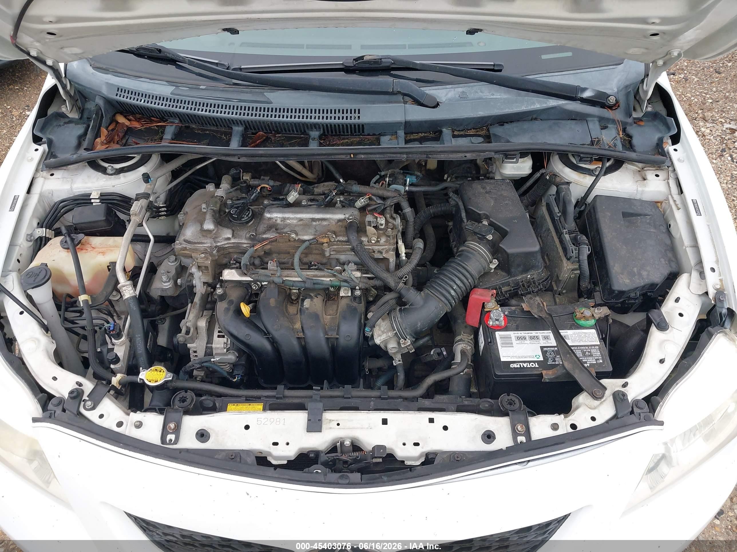 2010 Toyota Corolla Le White vin: 2T1BU4EE4AC376295