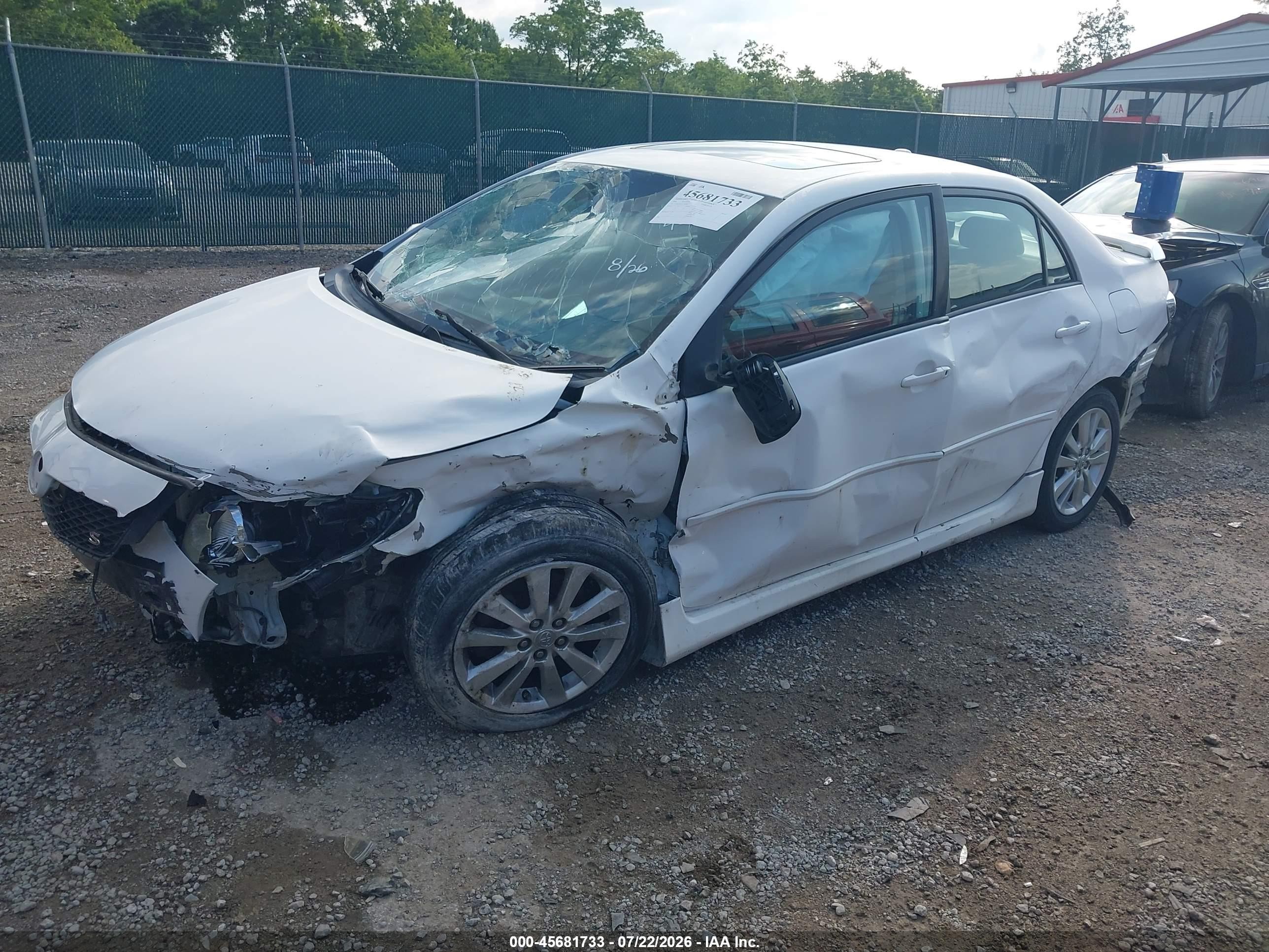2010 Toyota Corolla S White vin: 2T1BU4EE4AC384087