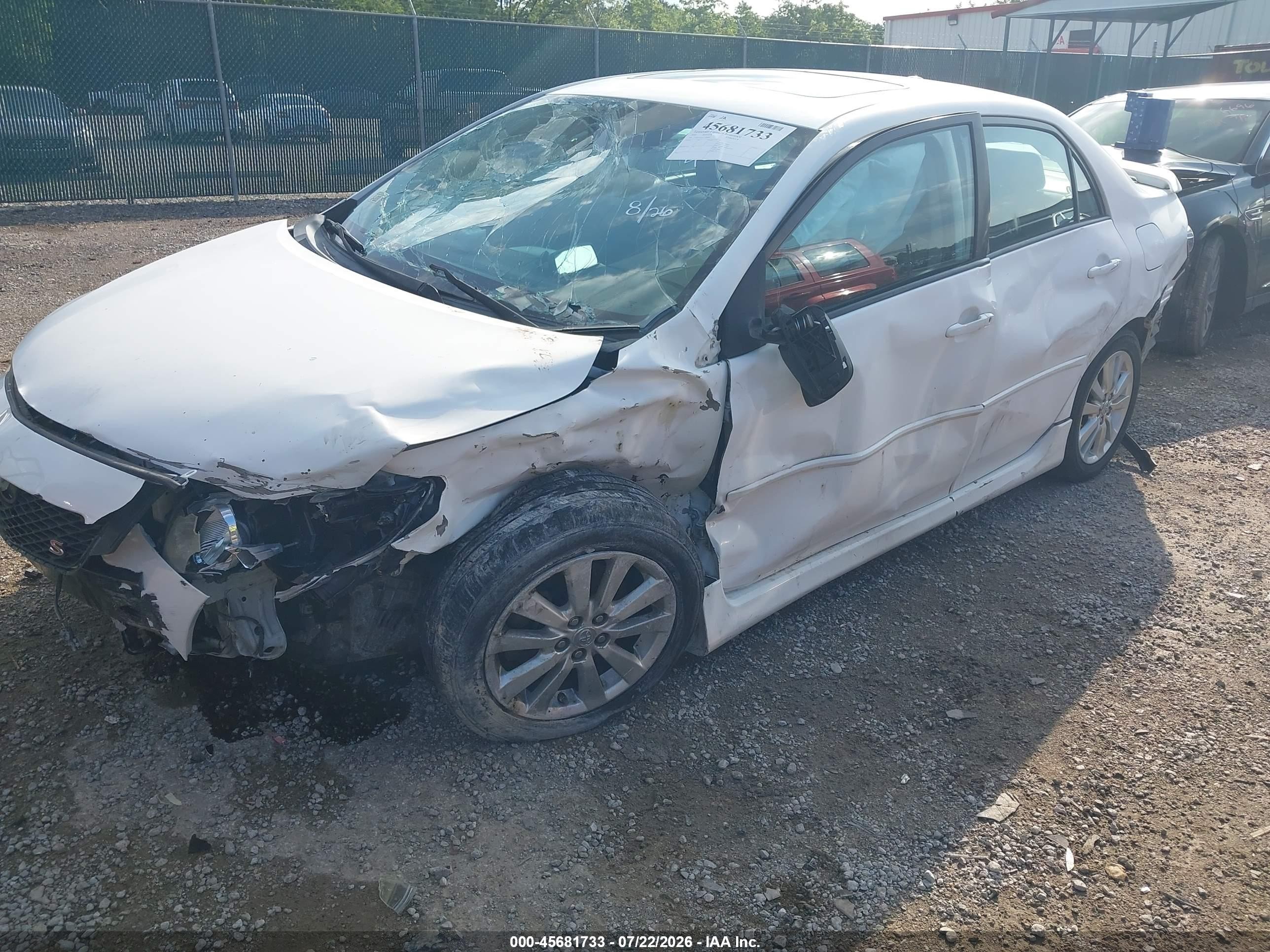 2010 Toyota Corolla S White vin: 2T1BU4EE4AC384087