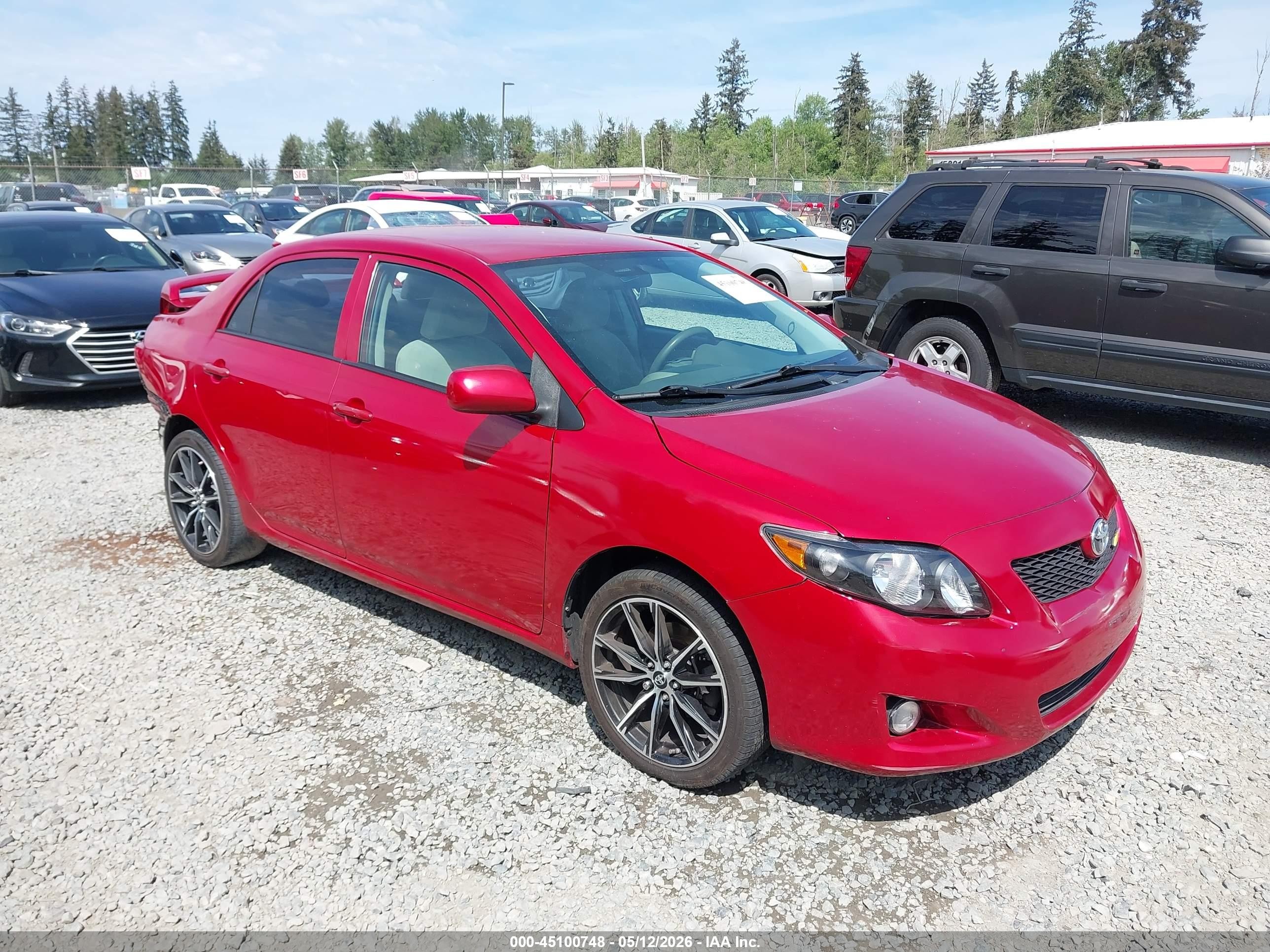 2010 Toyota Corolla Le Red vin: 2T1BU4EE4AC400806