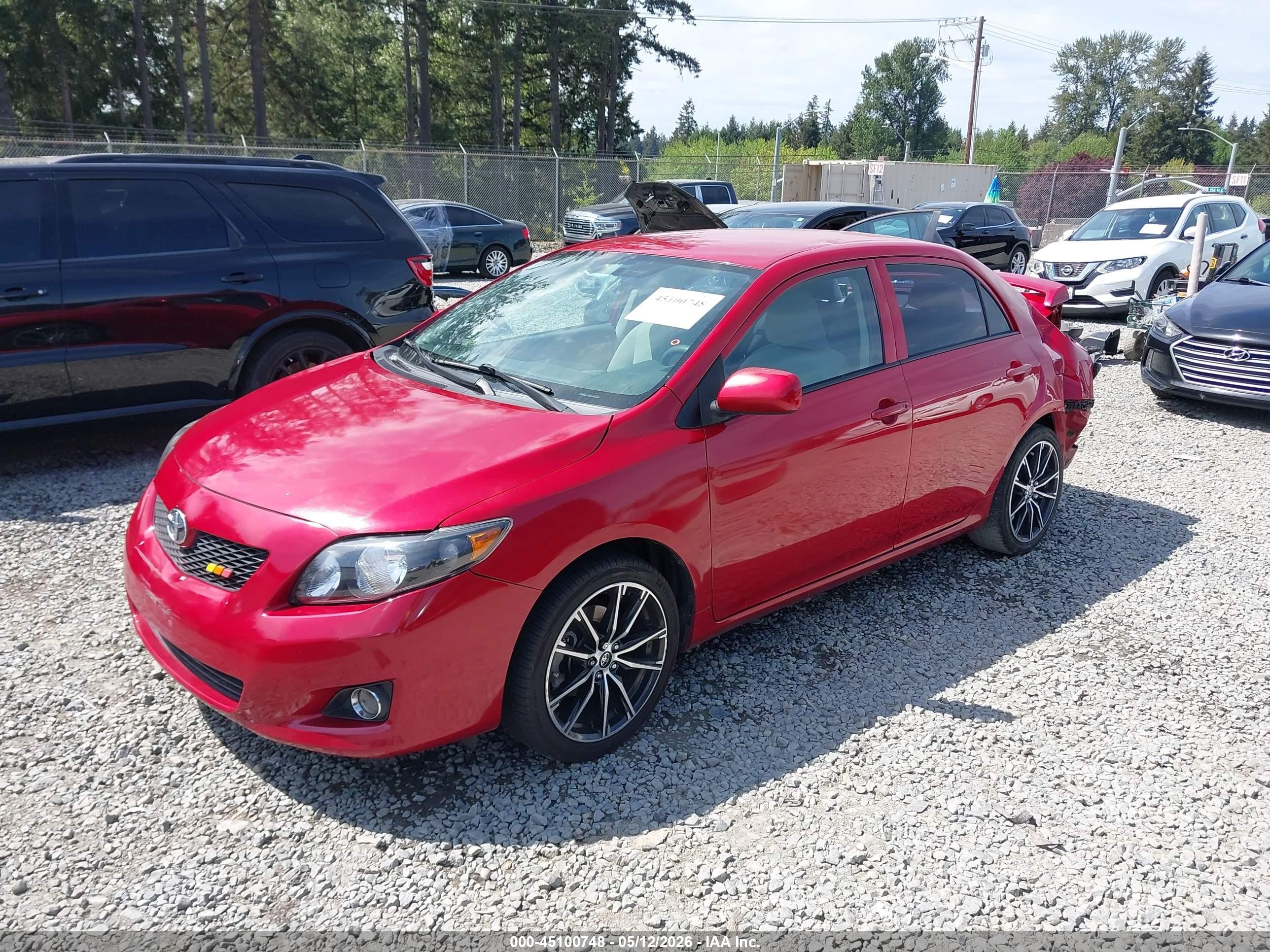2010 Toyota Corolla Le Red vin: 2T1BU4EE4AC400806