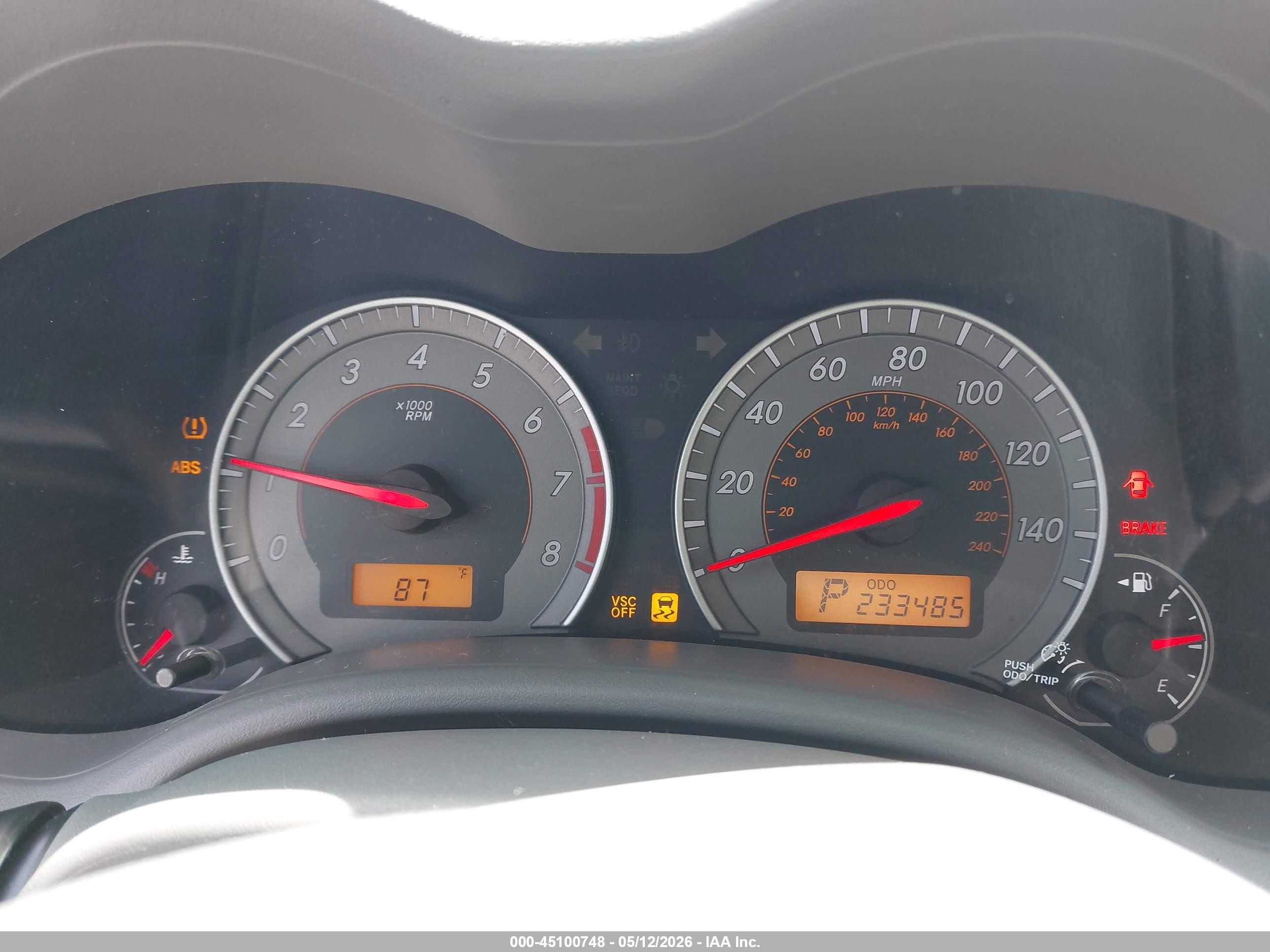 2010 Toyota Corolla Le Red vin: 2T1BU4EE4AC400806