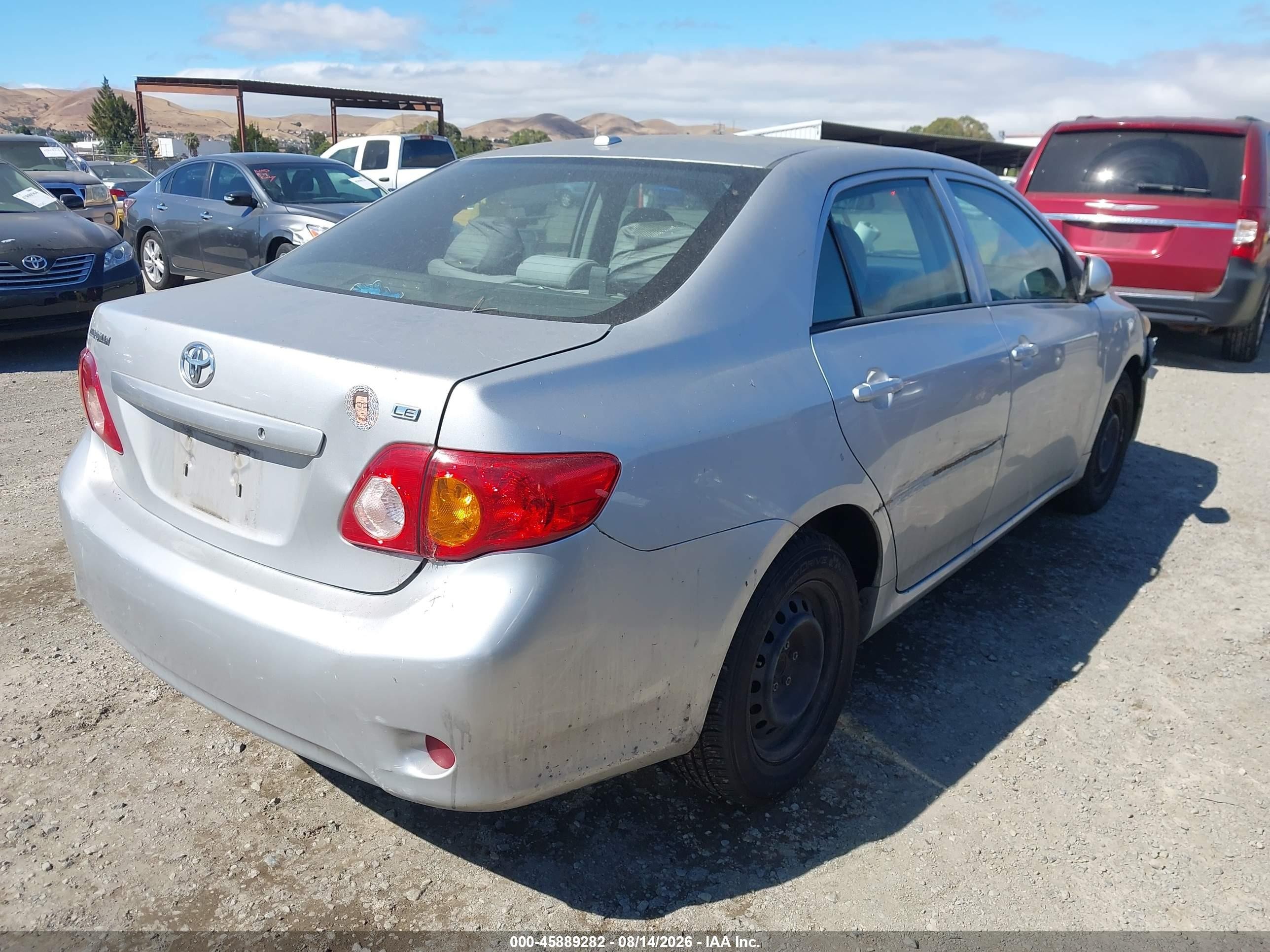 2010 Toyota Corolla Le Gray vin: 2T1BU4EE4AC416407