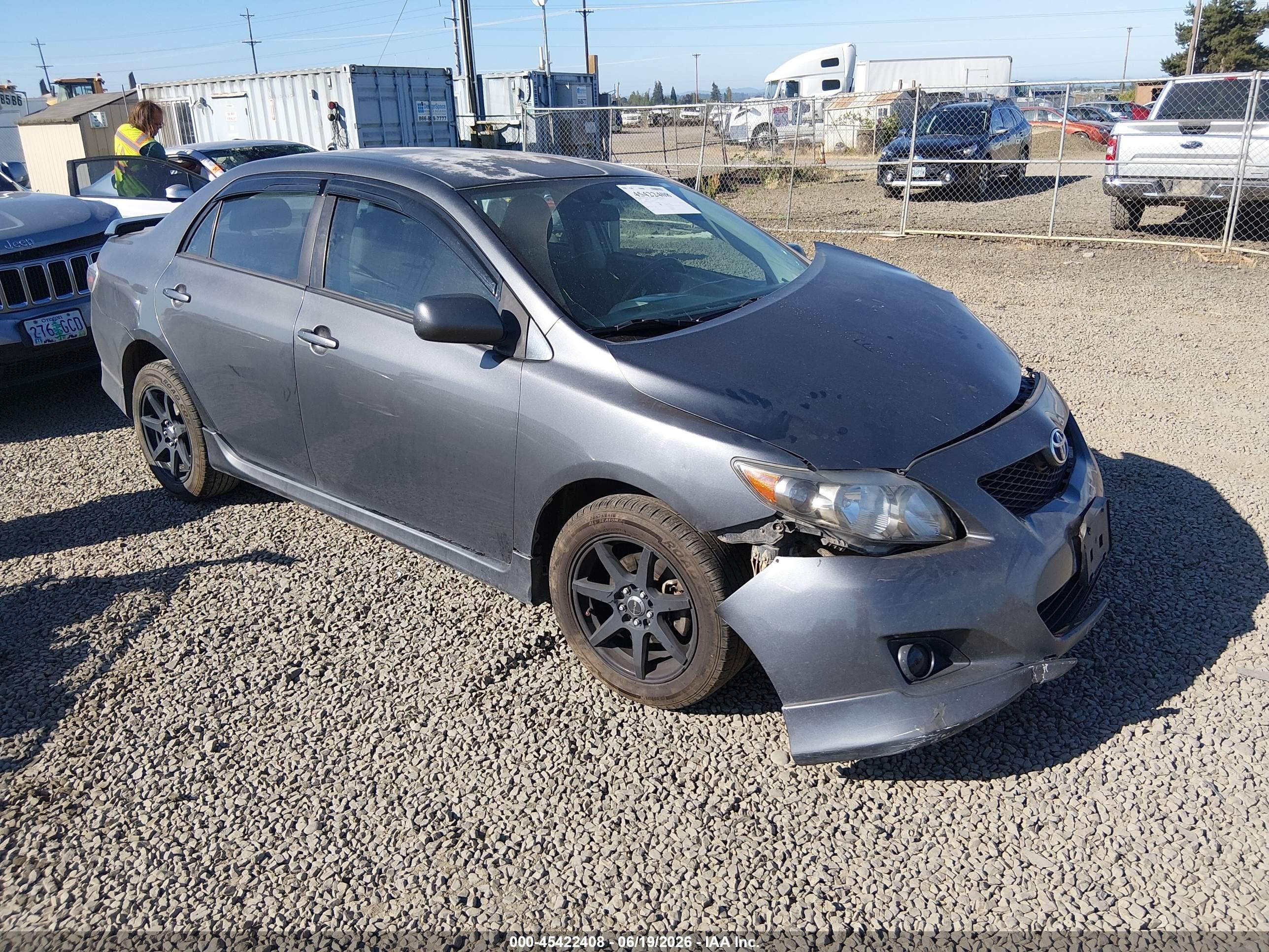 2010 Toyota Corolla S Gray vin: 2T1BU4EE4AC436933