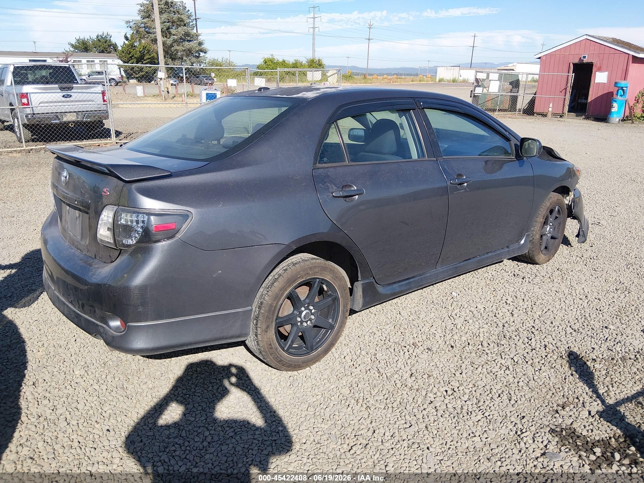 2010 Toyota Corolla S Gray vin: 2T1BU4EE4AC436933