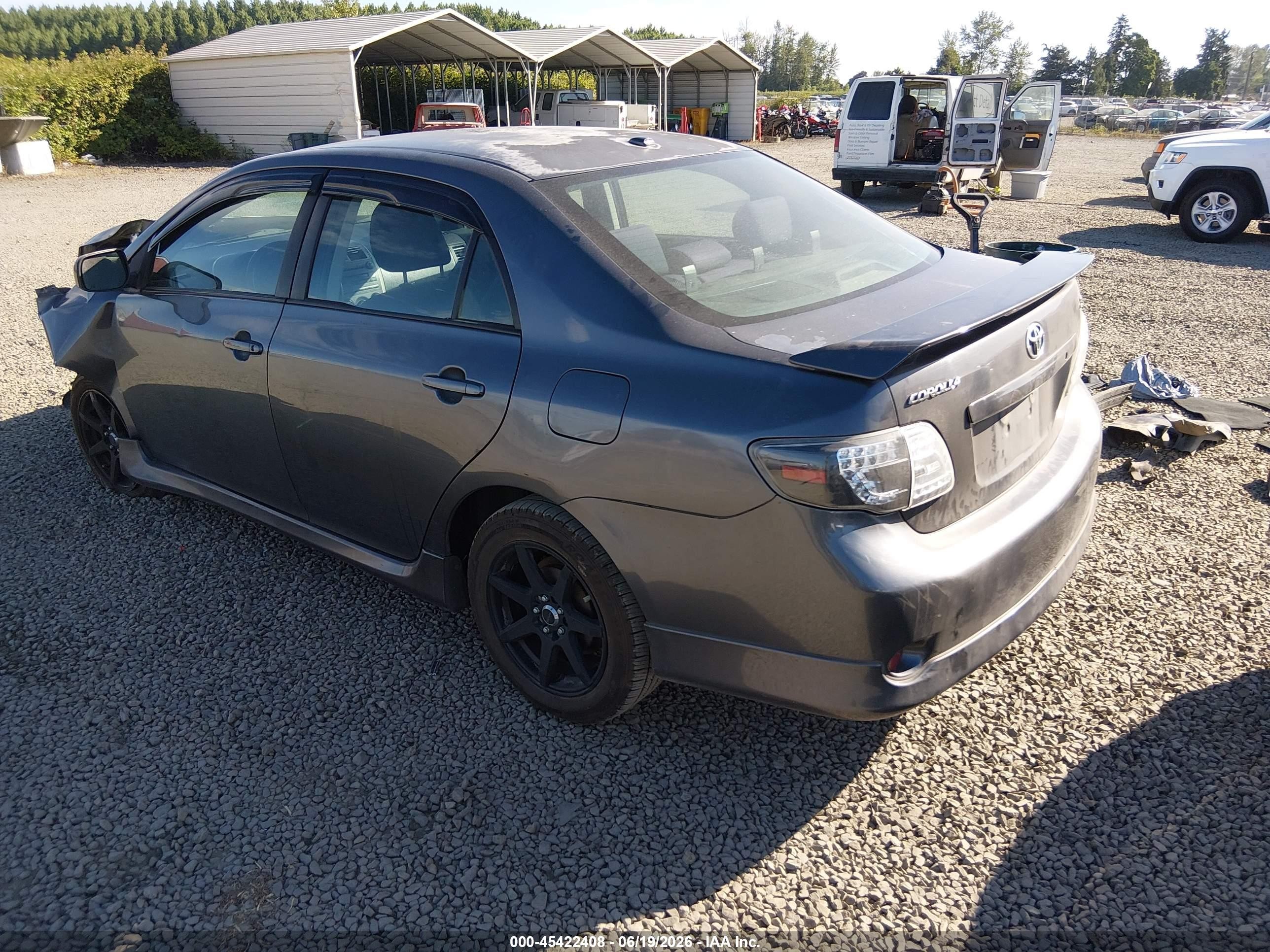 2010 Toyota Corolla S Gray vin: 2T1BU4EE4AC436933