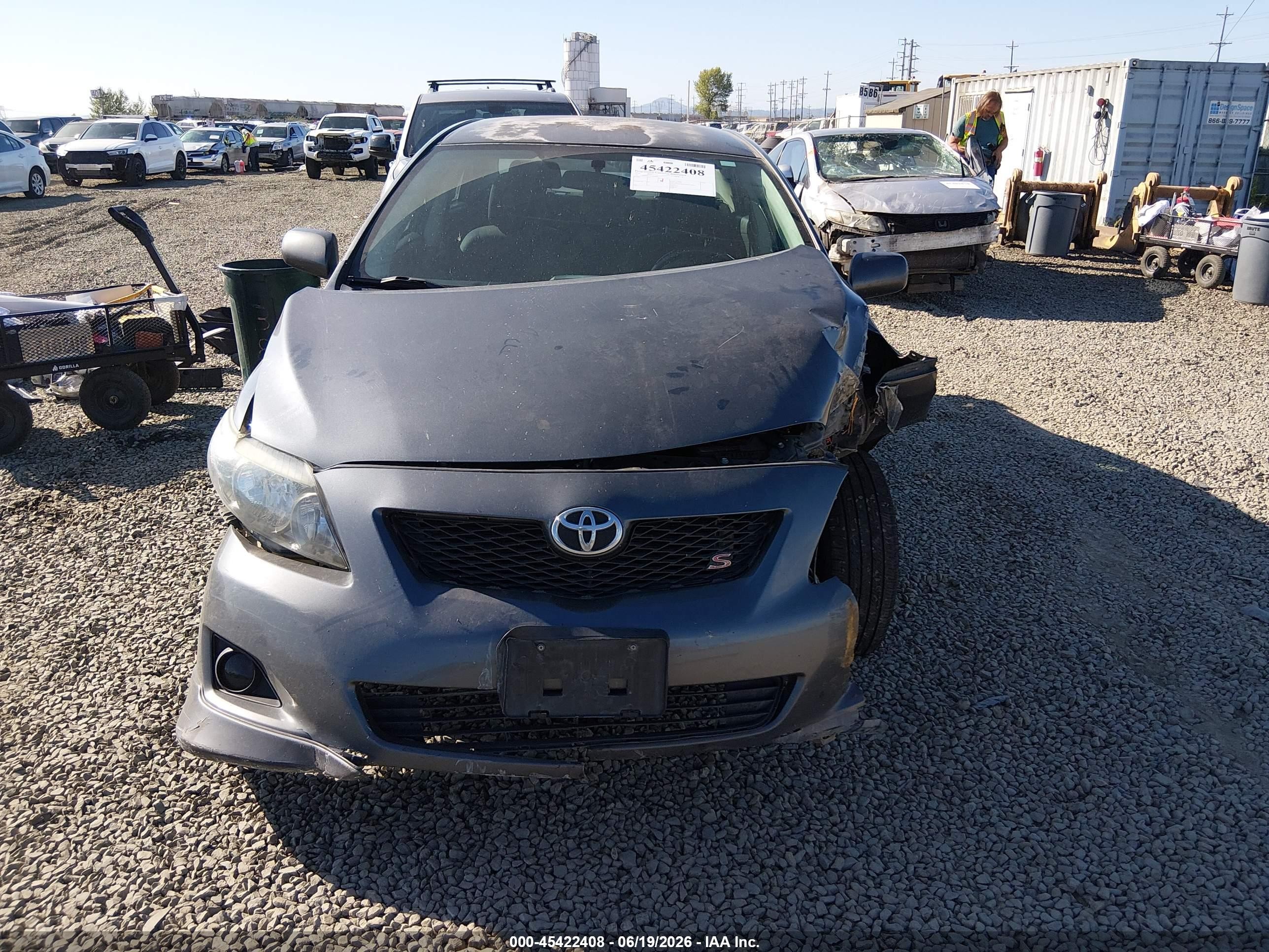 2010 Toyota Corolla S Gray vin: 2T1BU4EE4AC436933