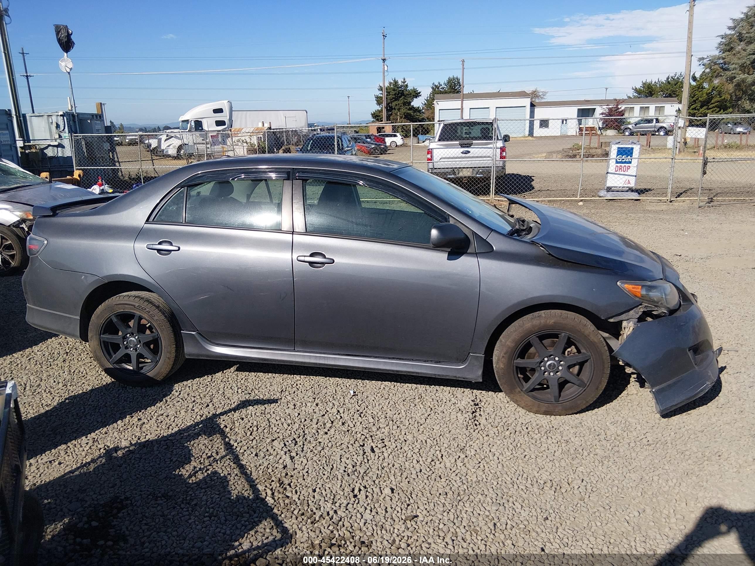 2010 Toyota Corolla S Gray vin: 2T1BU4EE4AC436933