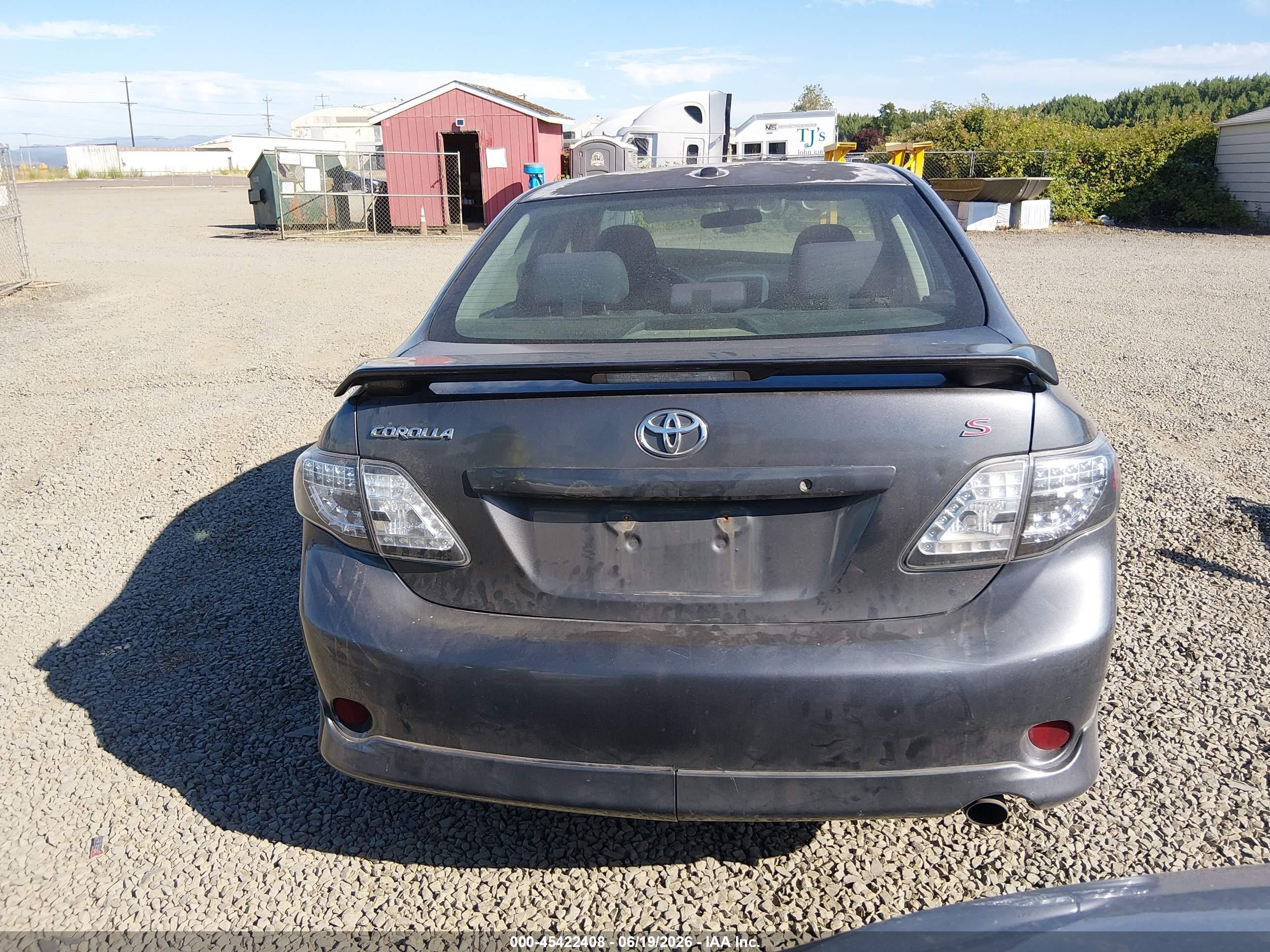 2010 Toyota Corolla S Gray vin: 2T1BU4EE4AC436933