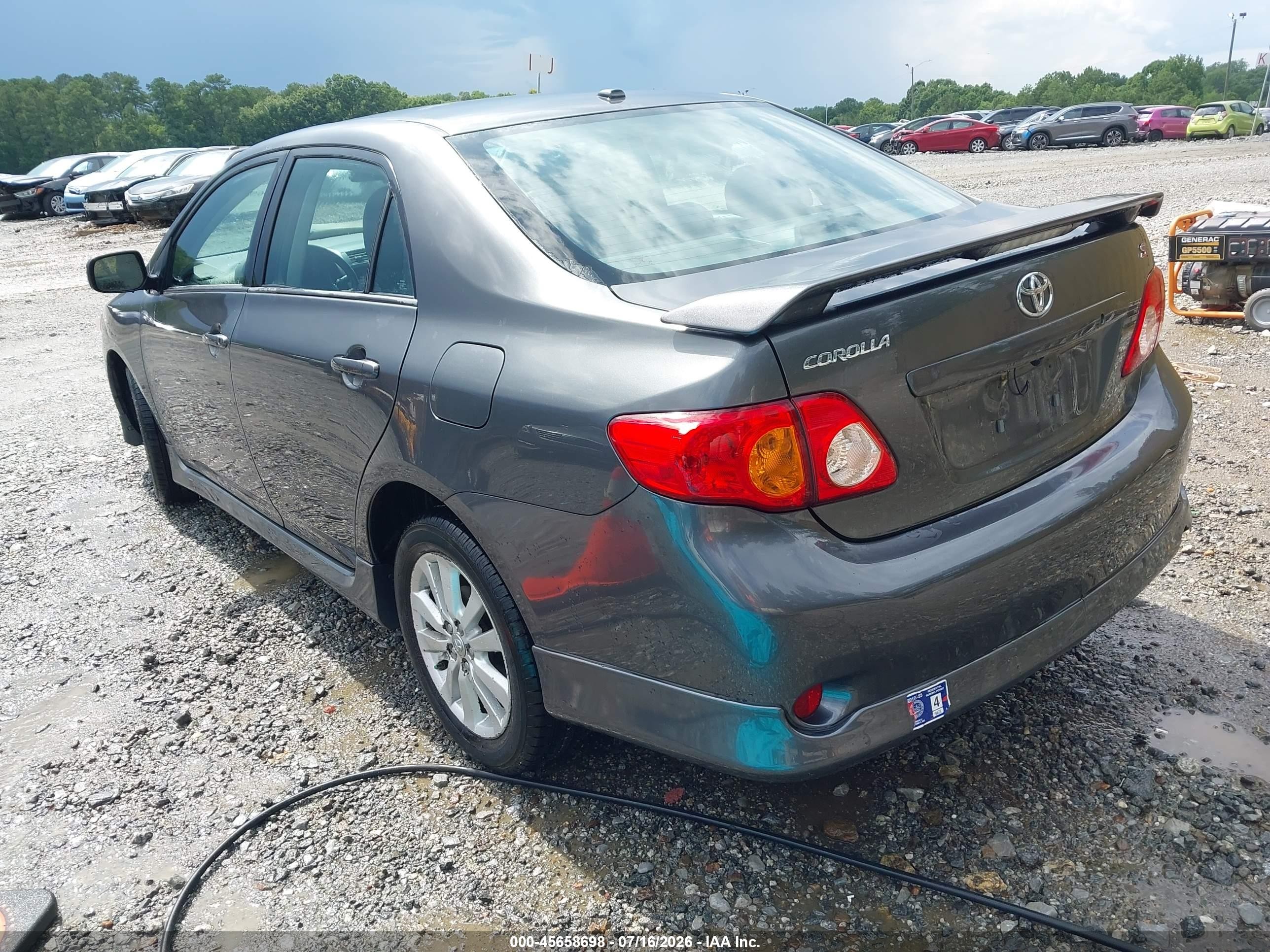 2010 Toyota Corolla S Gray vin: 2T1BU4EE4AC445017