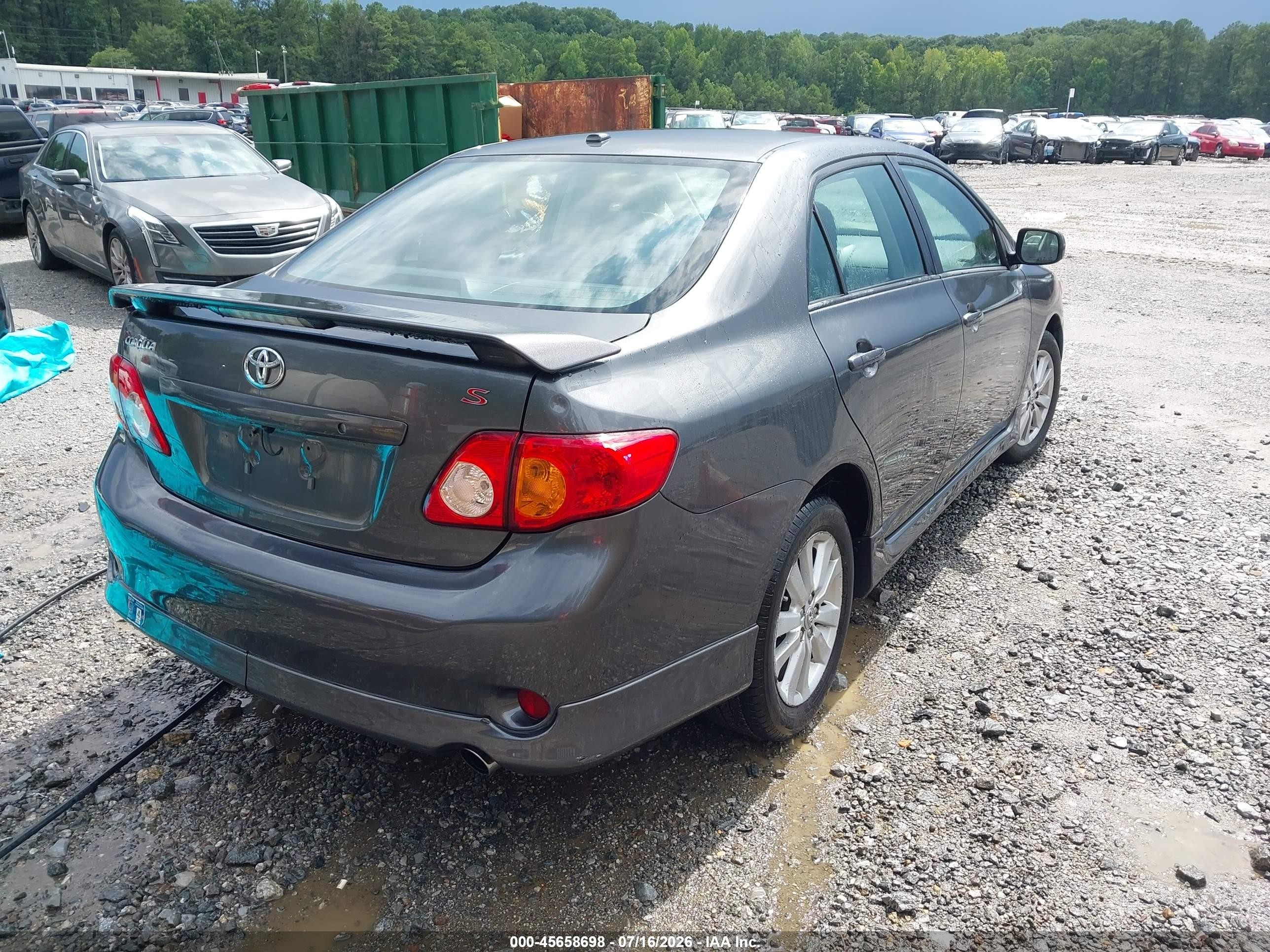 2010 Toyota Corolla S Gray vin: 2T1BU4EE4AC445017