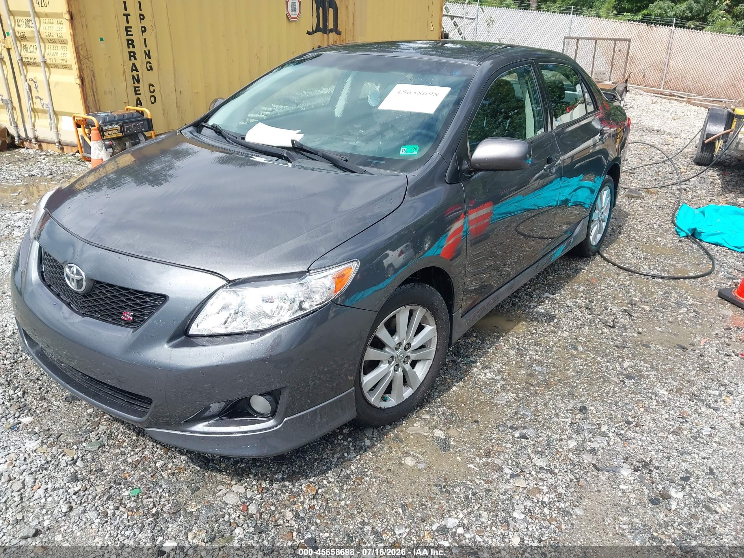 2010 Toyota Corolla S Gray vin: 2T1BU4EE4AC445017