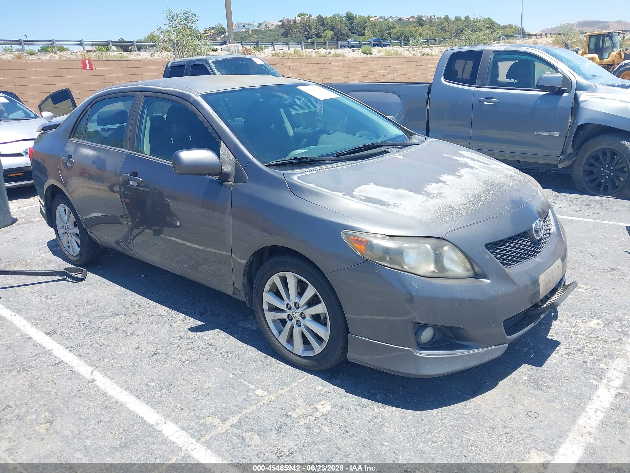 2010 Toyota Corolla S Gray vin: 2T1BU4EE4AC448371
