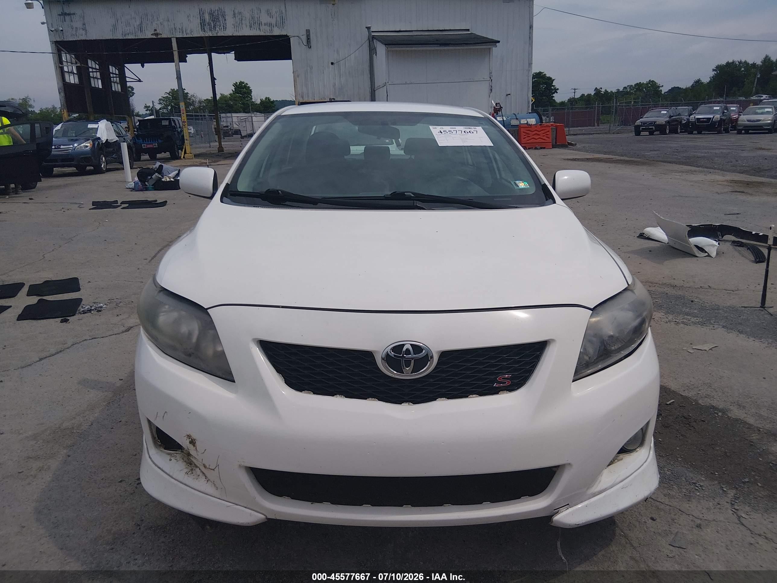 2010 Toyota Corolla S White vin: 2T1BU4EE4AC456700