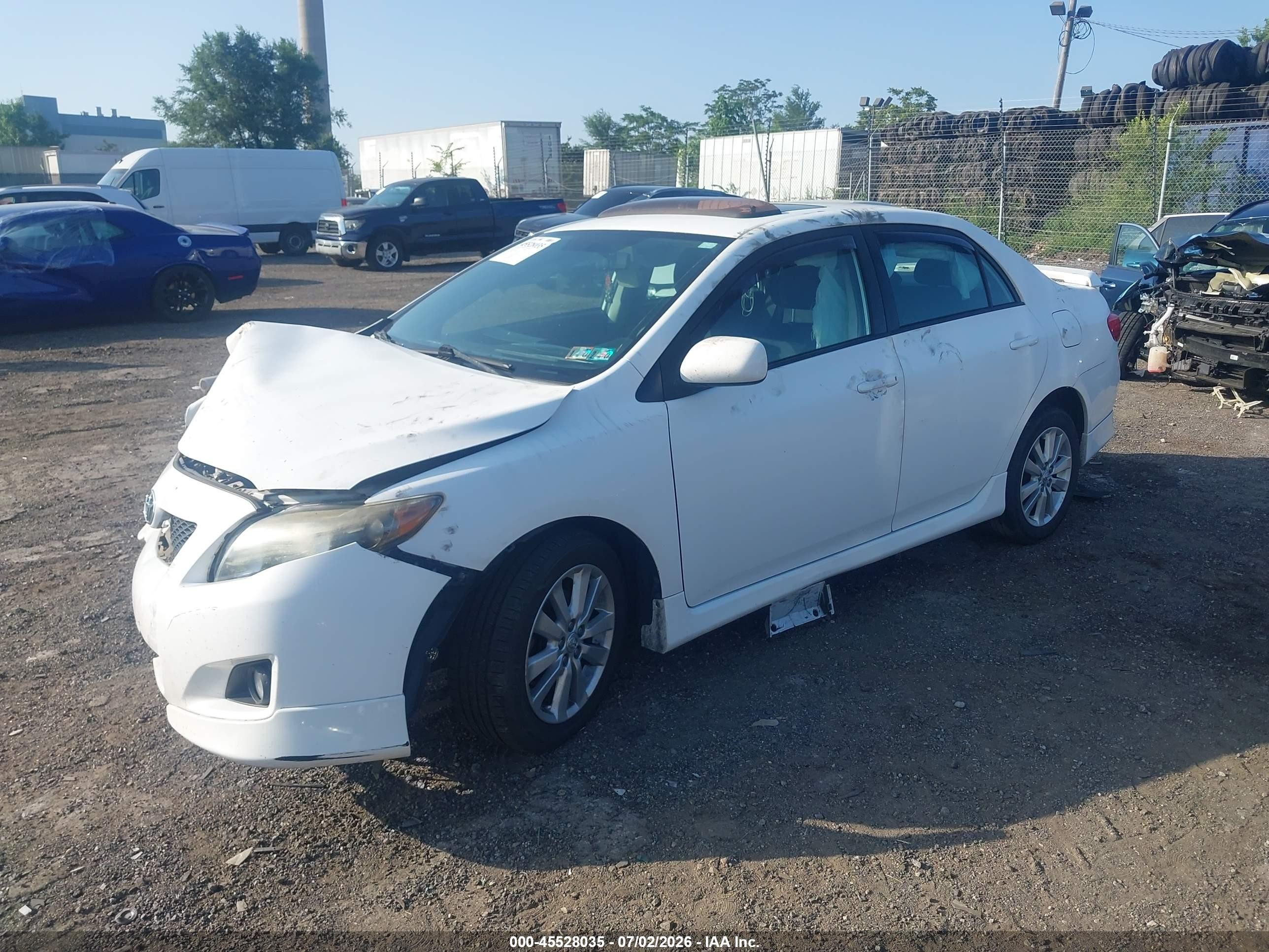 2010 Toyota Corolla S White vin: 2T1BU4EE4AC464179