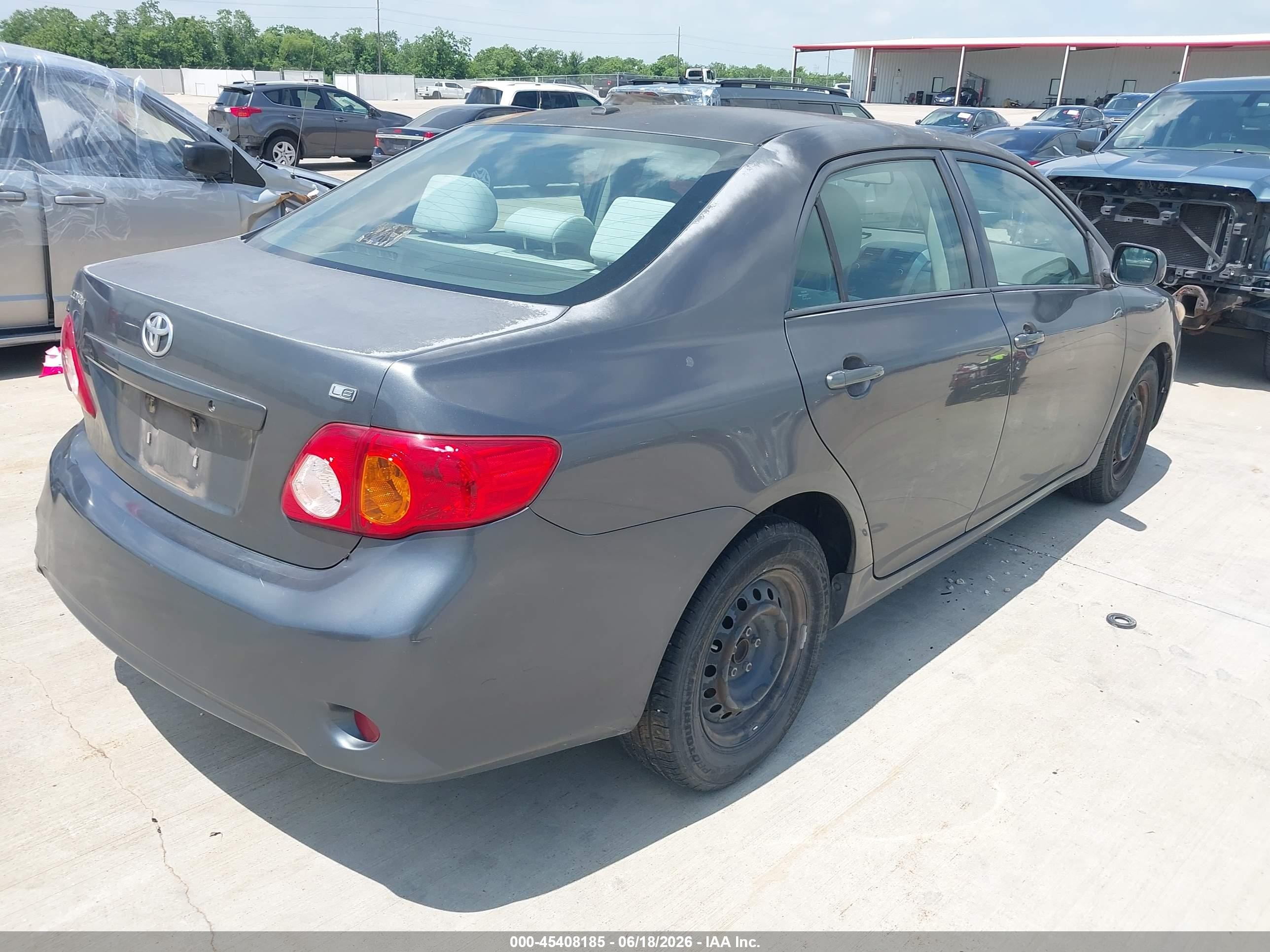 2010 Toyota Corolla Le Gray vin: 2T1BU4EE4AC492113