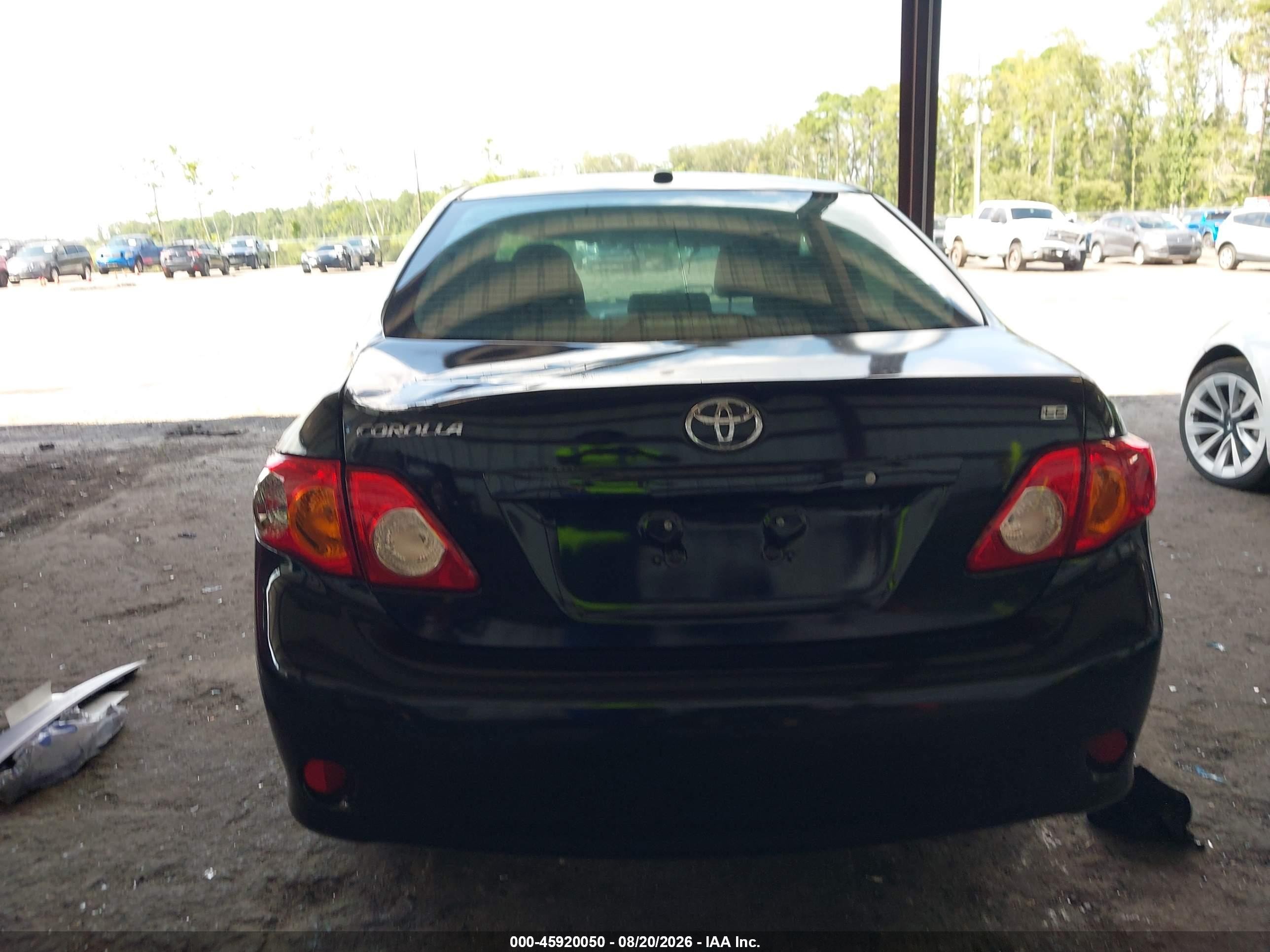 2010 Toyota Corolla Le Black vin: 2T1BU4EE4AC493097
