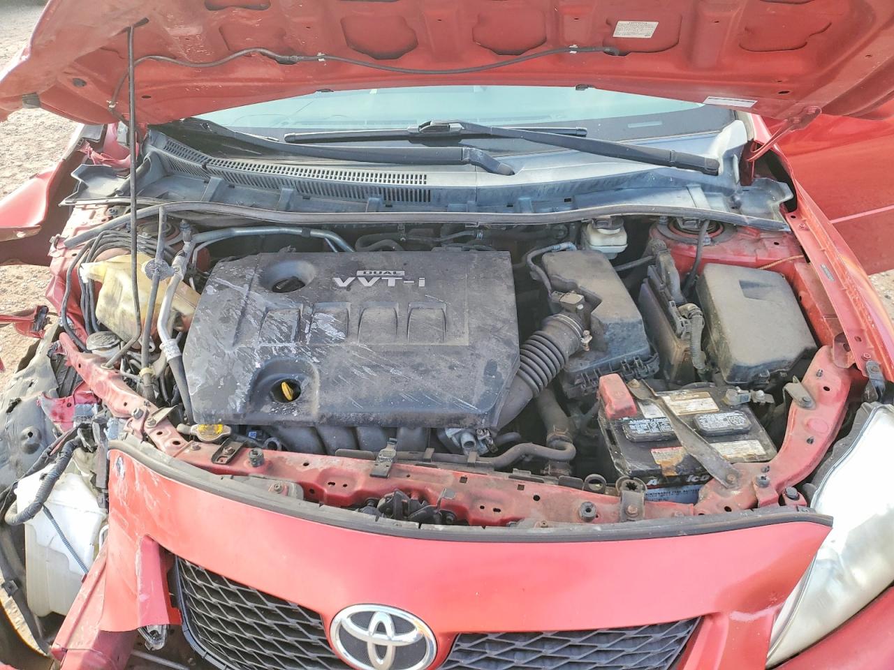 2010 Toyota Corolla Base Red vin: 2T1BU4EE4AC510478