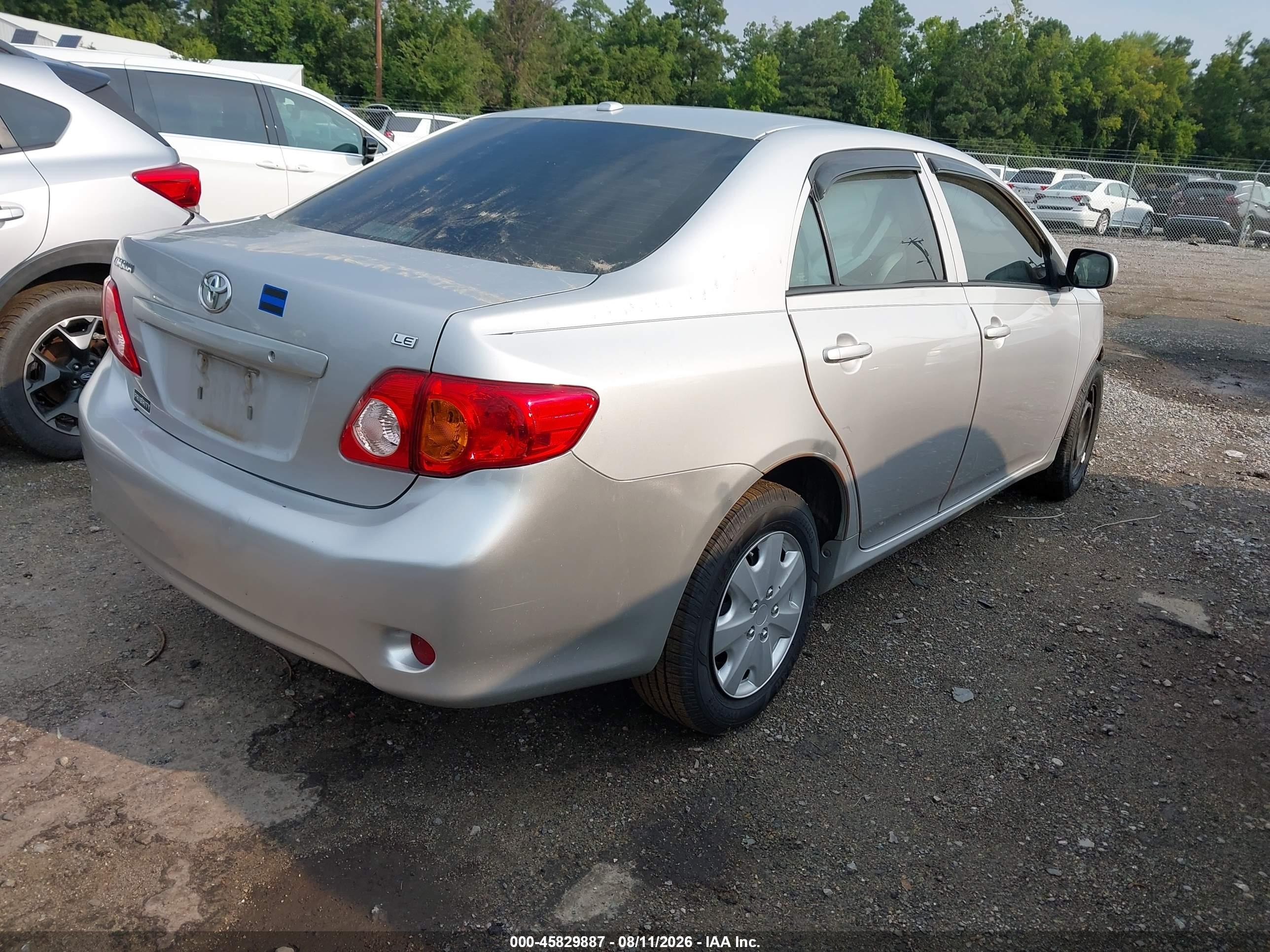 2010 Toyota Corolla Le Silver vin: 2T1BU4EE4AC519780