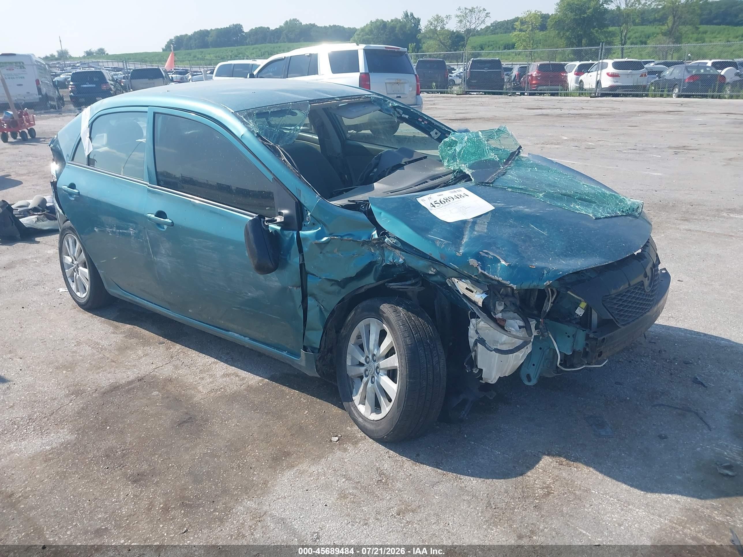 2010 Toyota Corolla Le Light Blue vin: 2T1BU4EE4AC520525