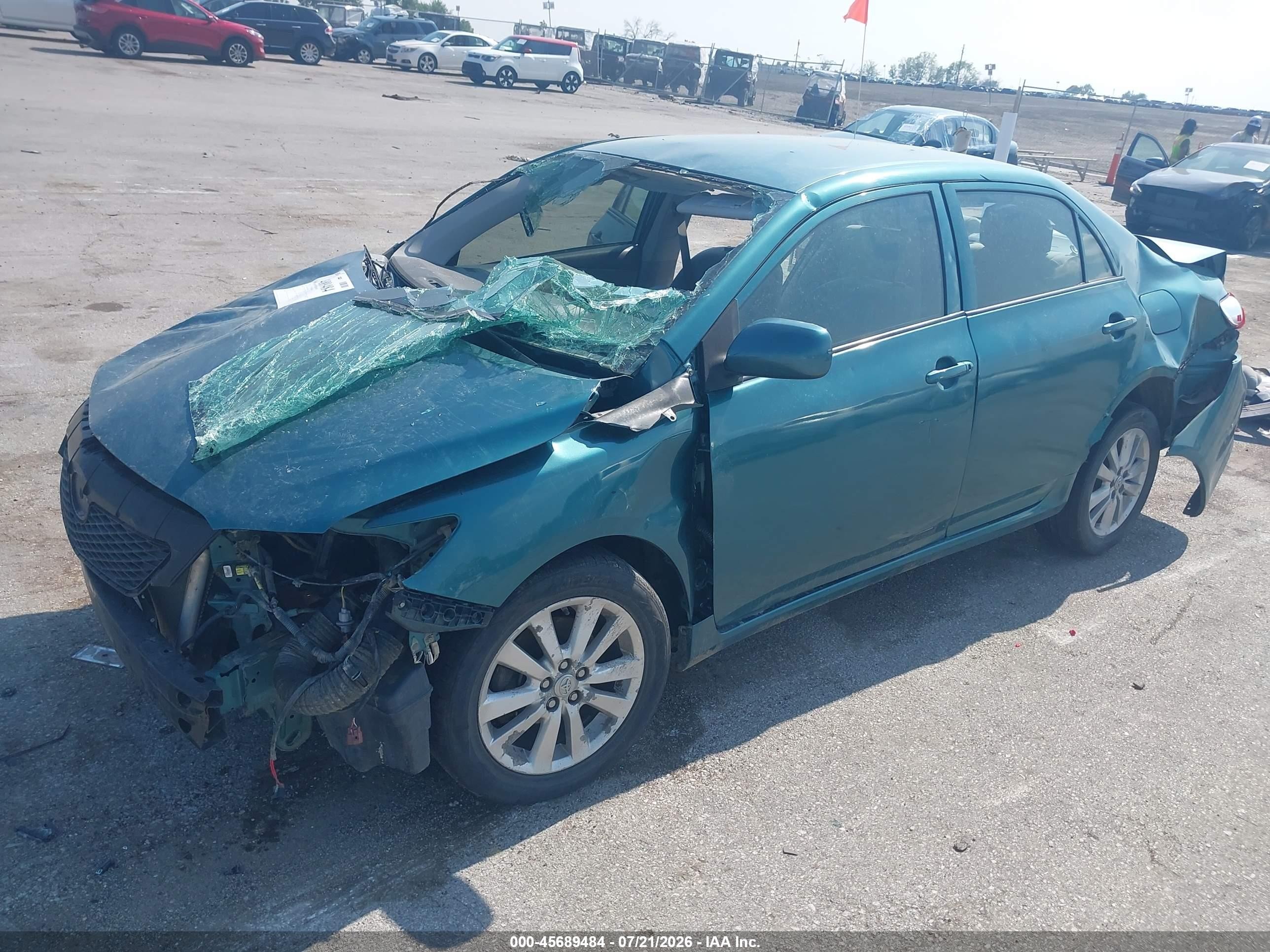 2010 Toyota Corolla Le Light Blue vin: 2T1BU4EE4AC520525