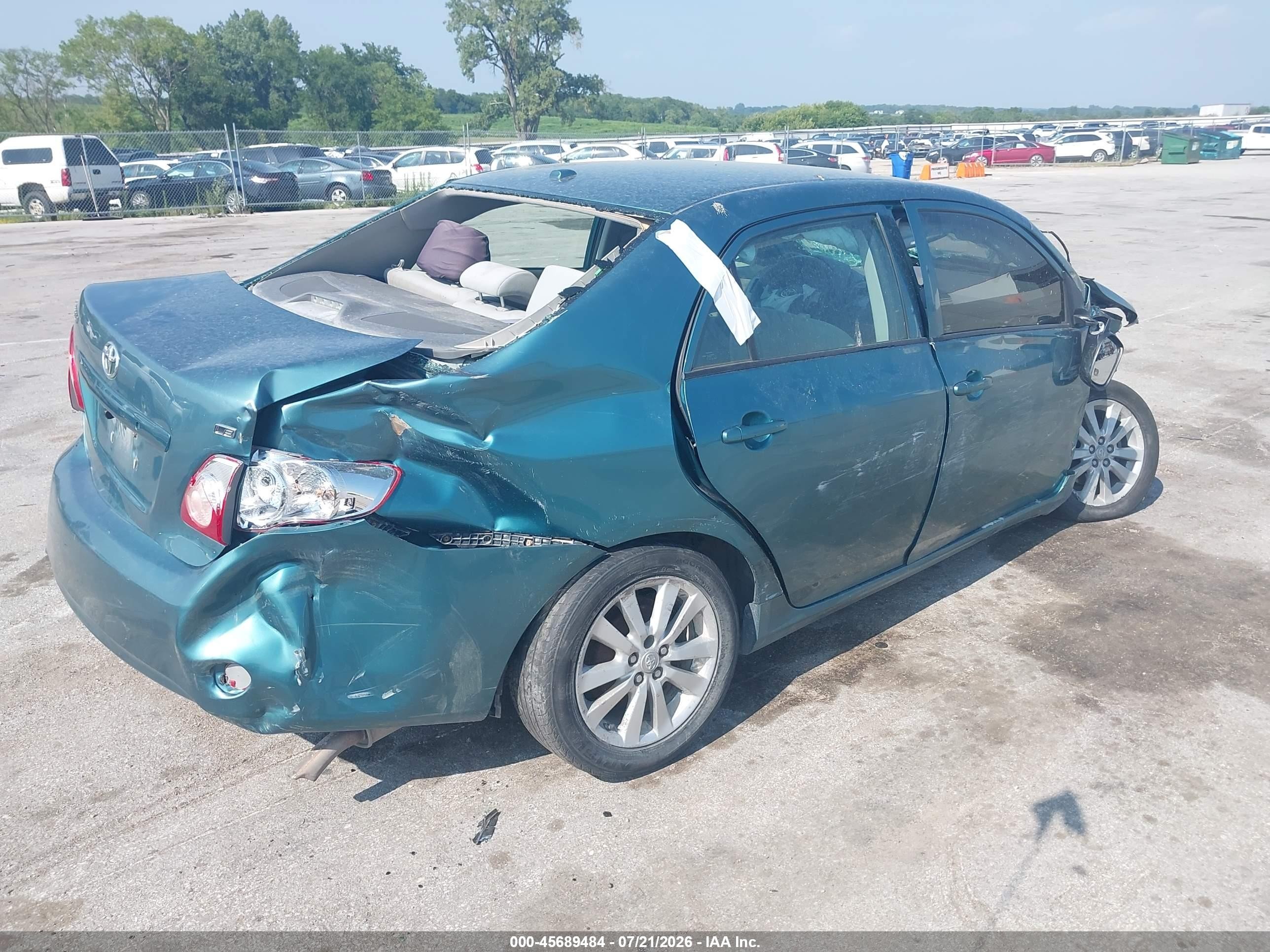 2010 Toyota Corolla Le Light Blue vin: 2T1BU4EE4AC520525