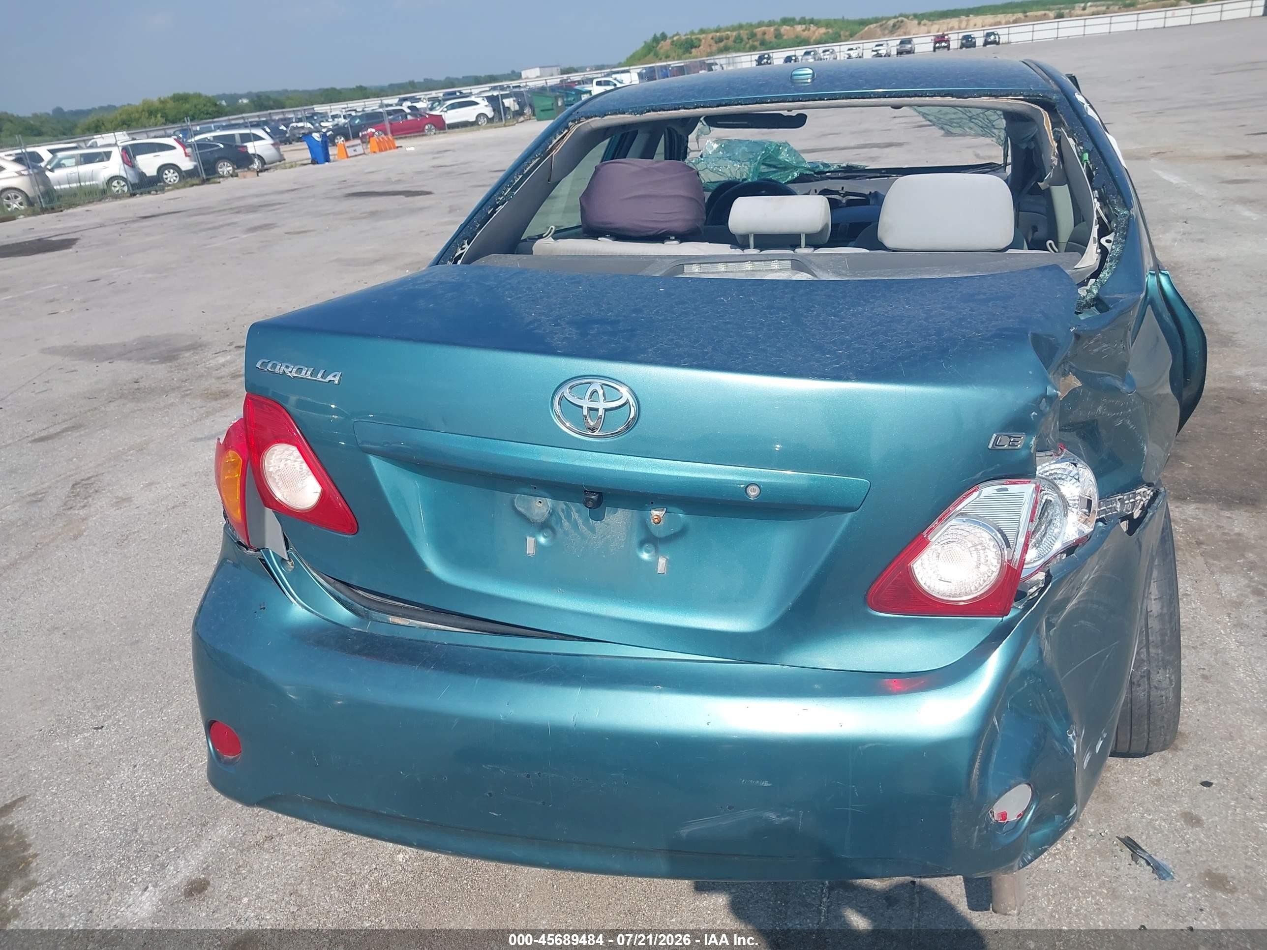 2010 Toyota Corolla Le Light Blue vin: 2T1BU4EE4AC520525