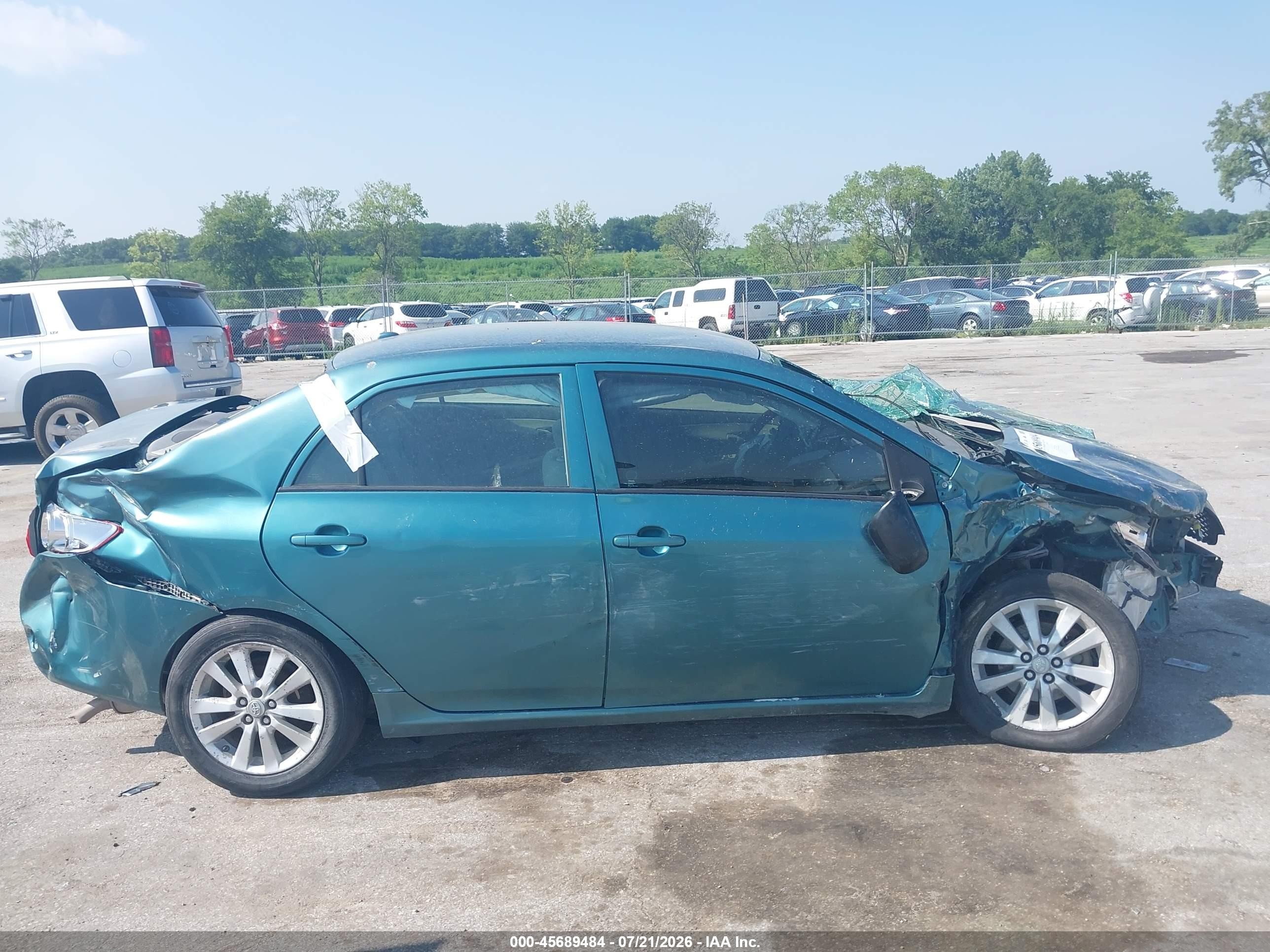 2010 Toyota Corolla Le Light Blue vin: 2T1BU4EE4AC520525