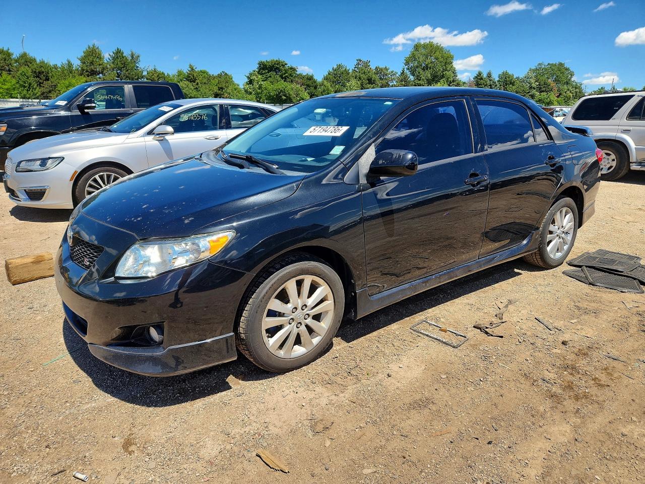 2010 Toyota Corolla S Black vin: 2T1BU4EE4AC534747