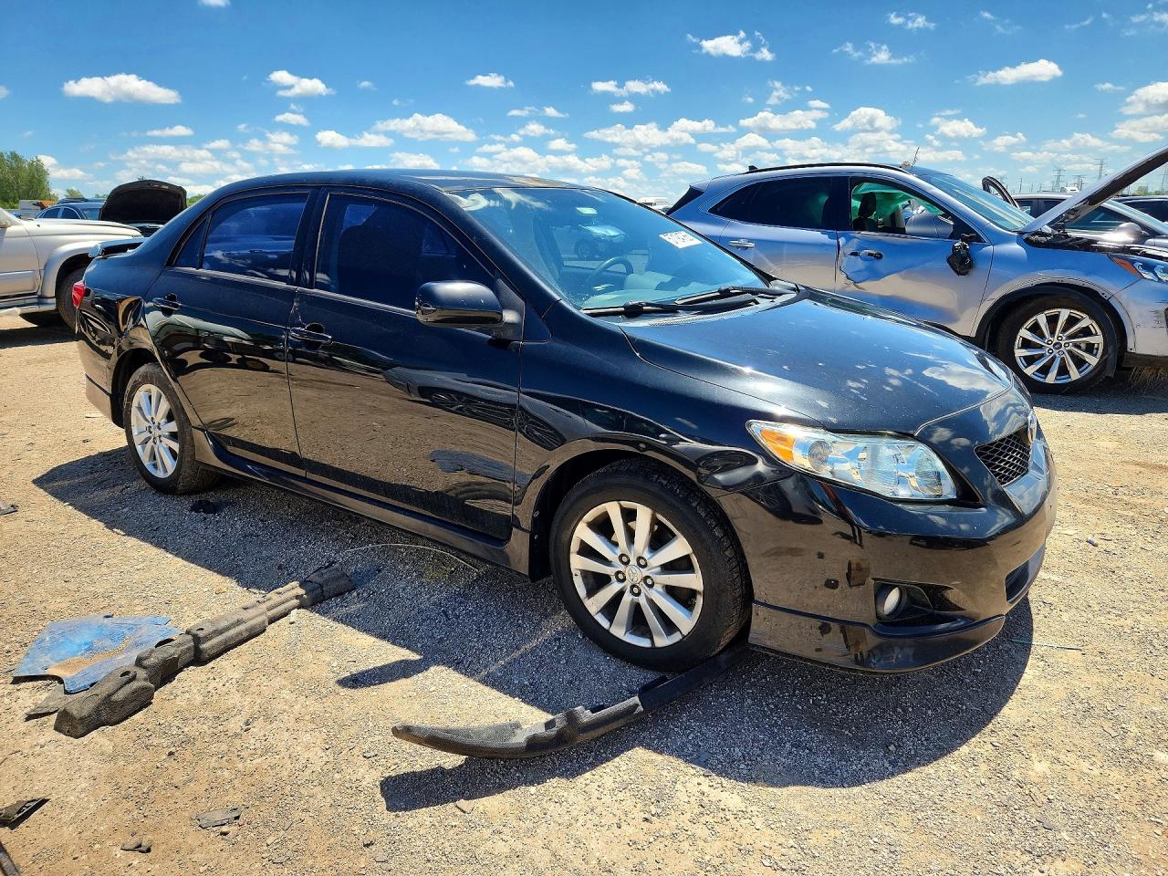 2010 Toyota Corolla S Black vin: 2T1BU4EE4AC534747