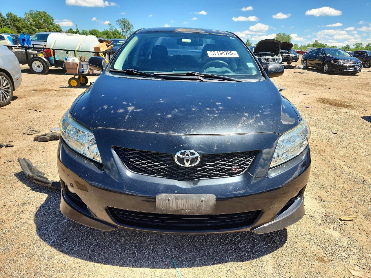 2010 Toyota Corolla S Black vin: 2T1BU4EE4AC534747