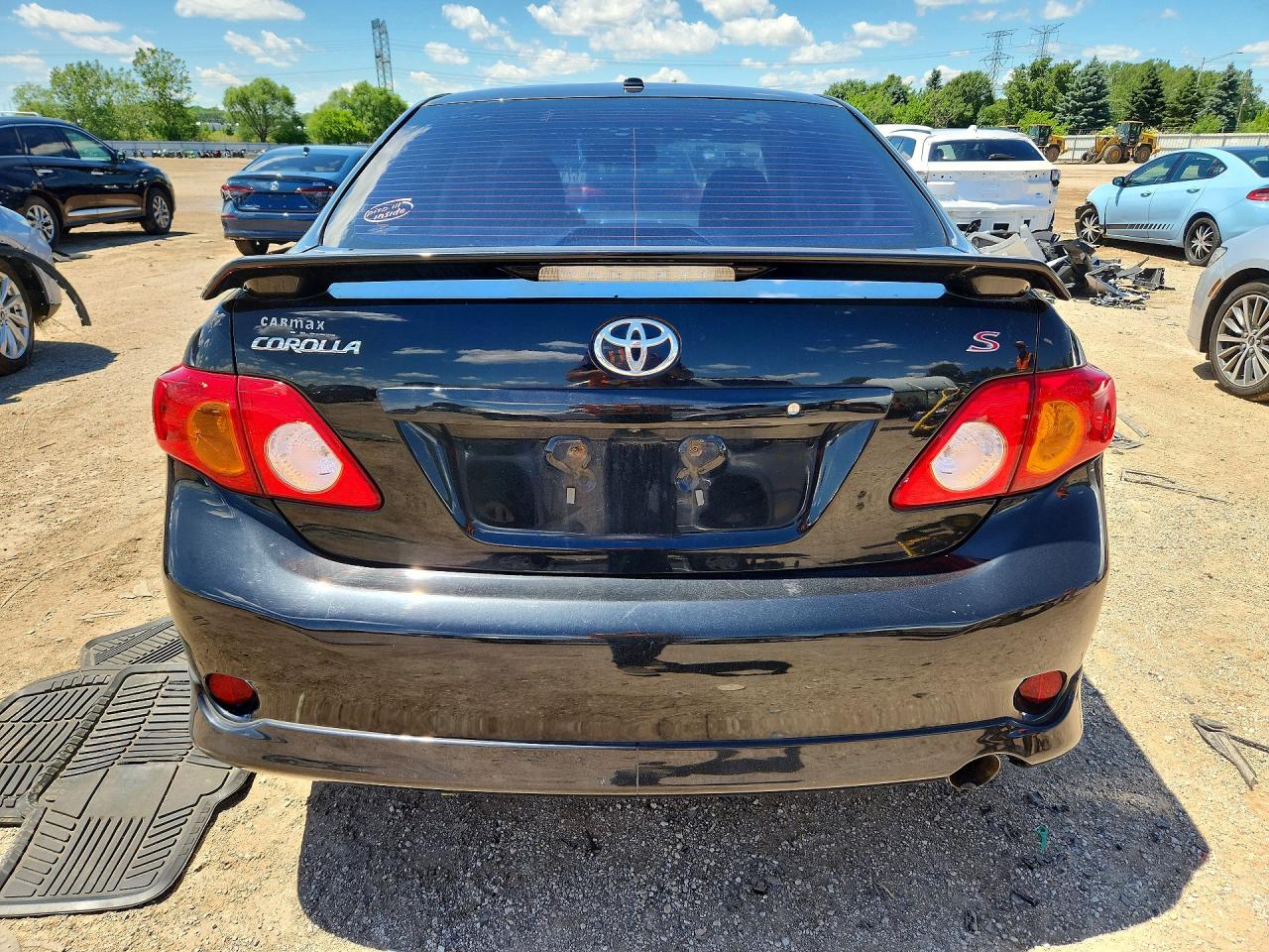 2010 Toyota Corolla S Black vin: 2T1BU4EE4AC534747