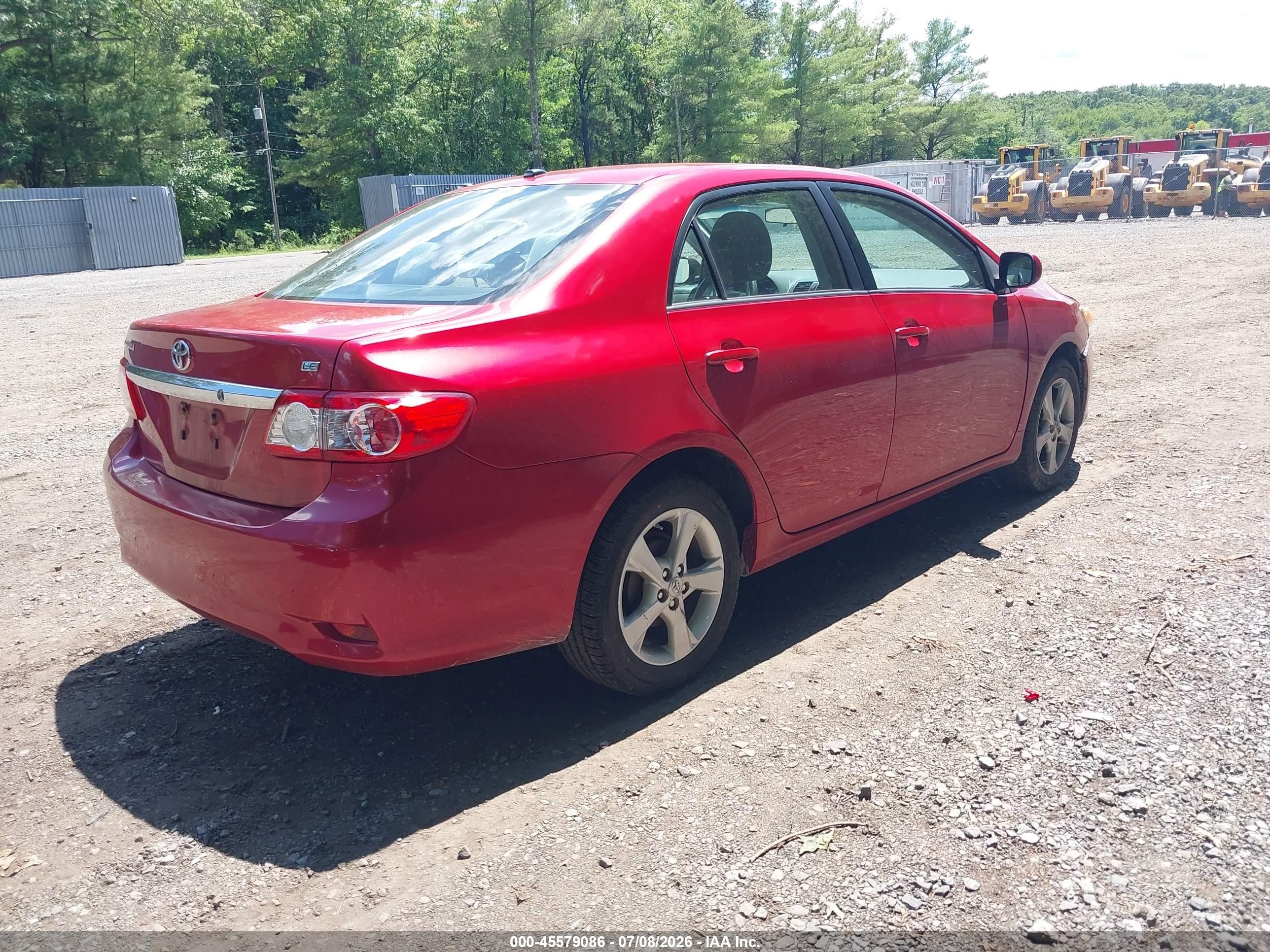 2011 Toyota Corolla Le Красный vin: 2T1BU4EE4BC538329