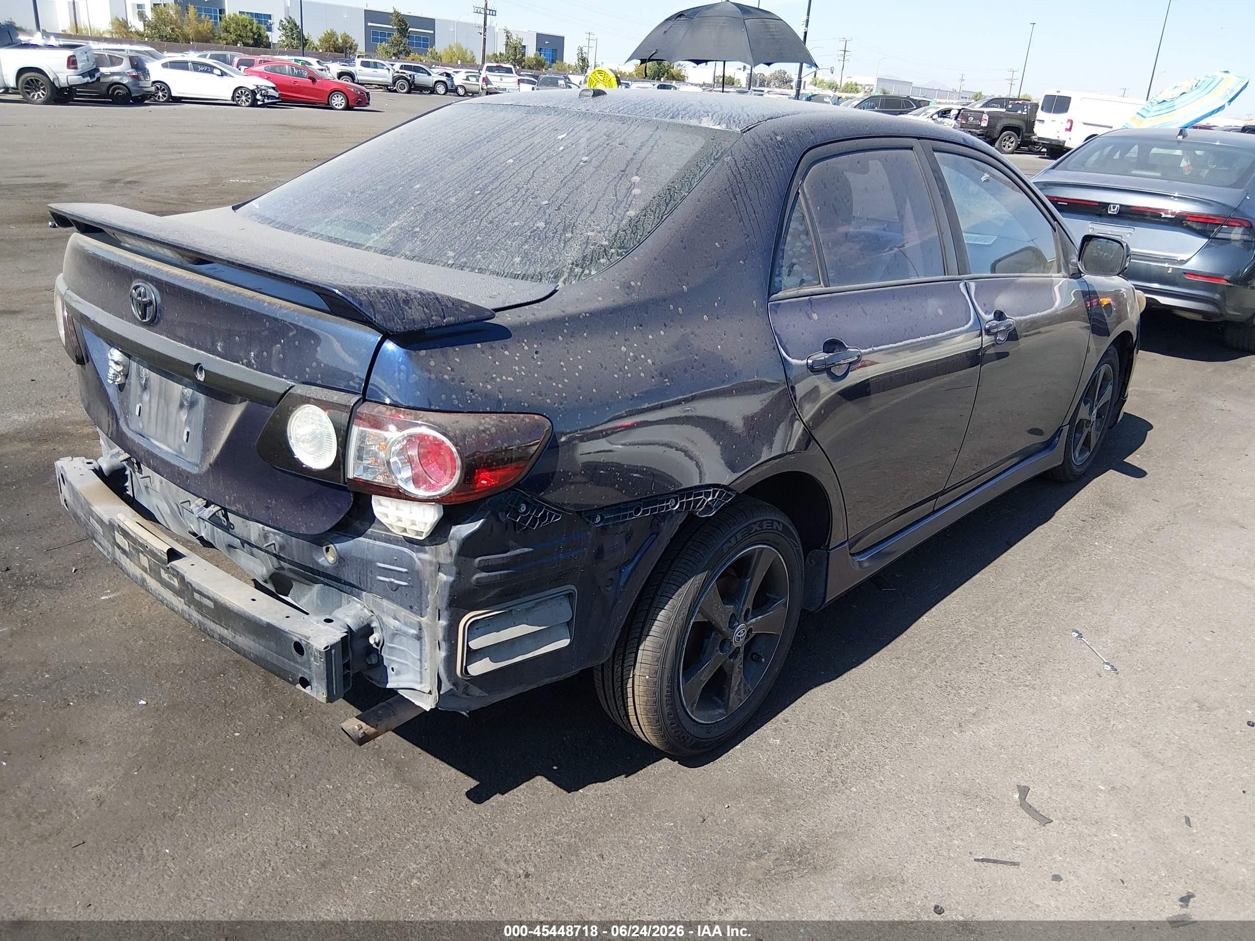 2011 Toyota Corolla S Blue vin: 2T1BU4EE4BC570326