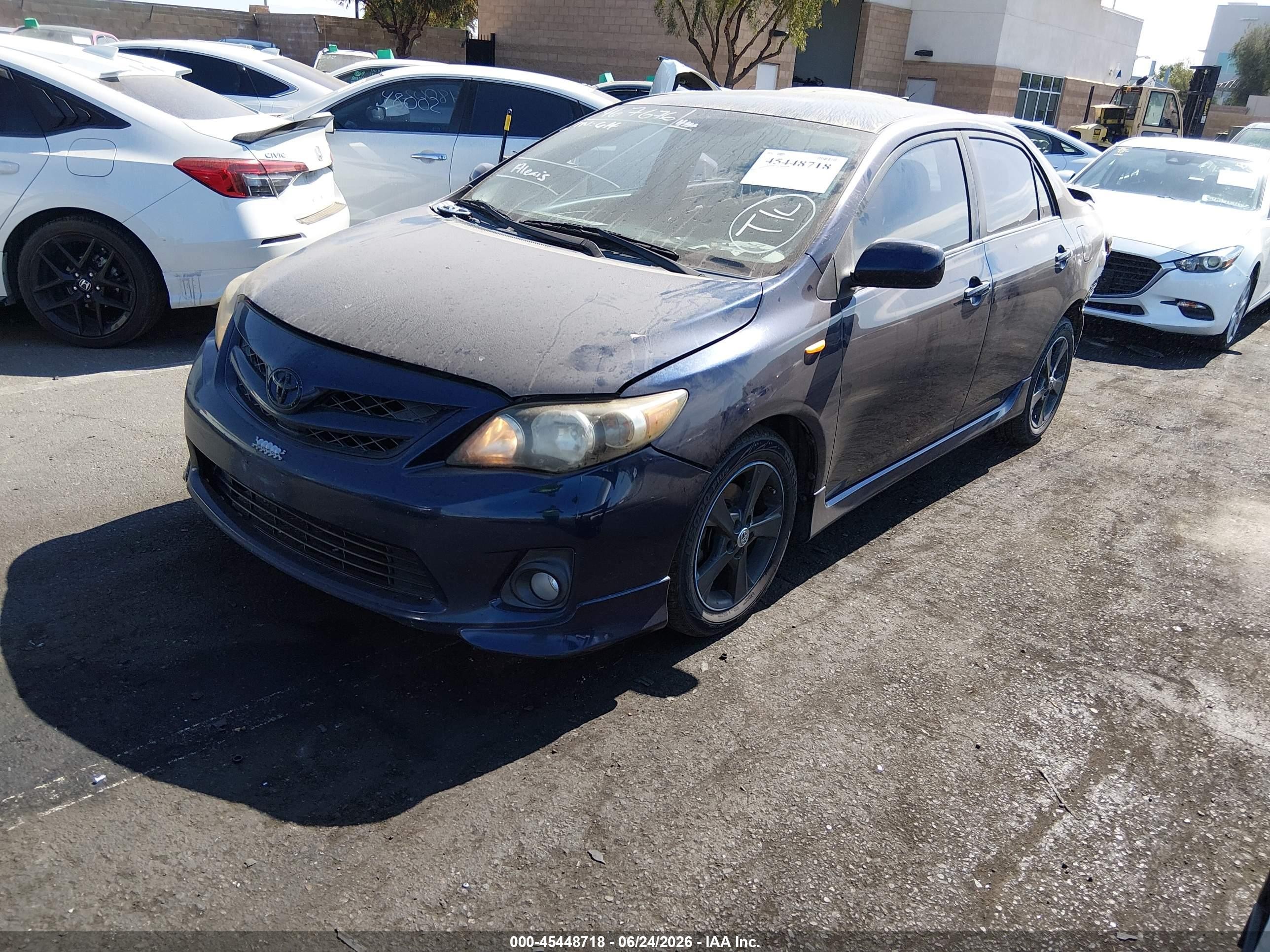2011 Toyota Corolla S Blue vin: 2T1BU4EE4BC570326