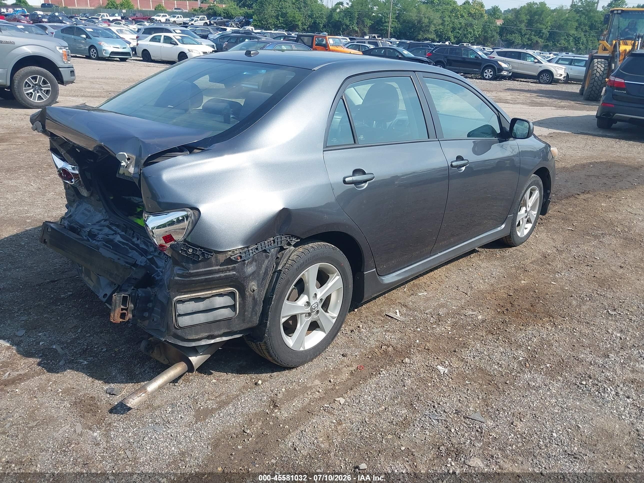 2011 Toyota Corolla S/le Серый vin: 2T1BU4EE4BC623252