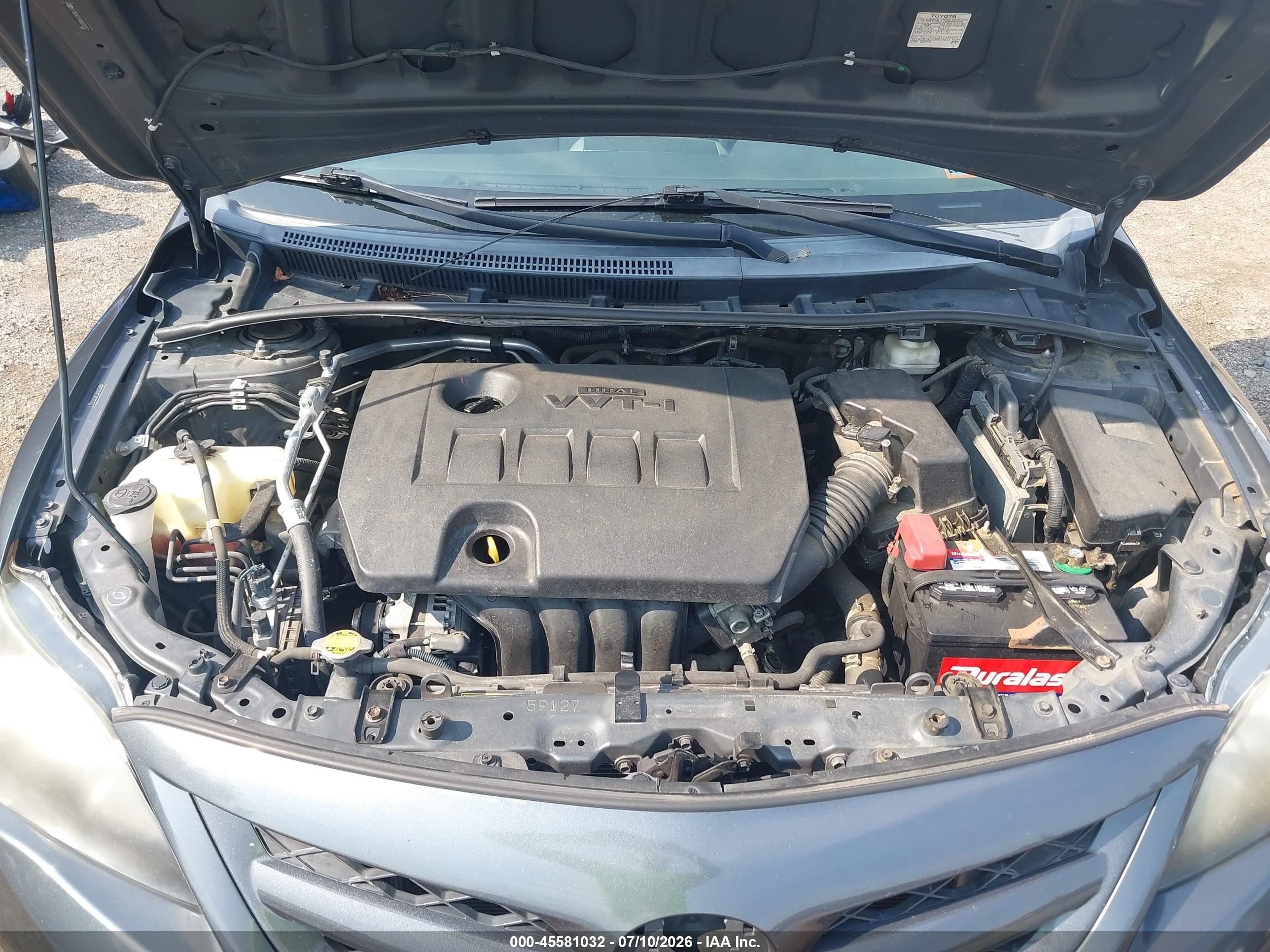 2011 Toyota Corolla S/le Серый vin: 2T1BU4EE4BC623252
