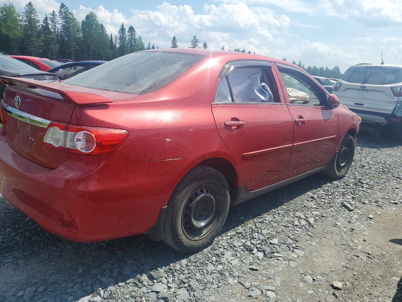 2011 Toyota Corolla Base Red vin: 2T1BU4EE4BC634770
