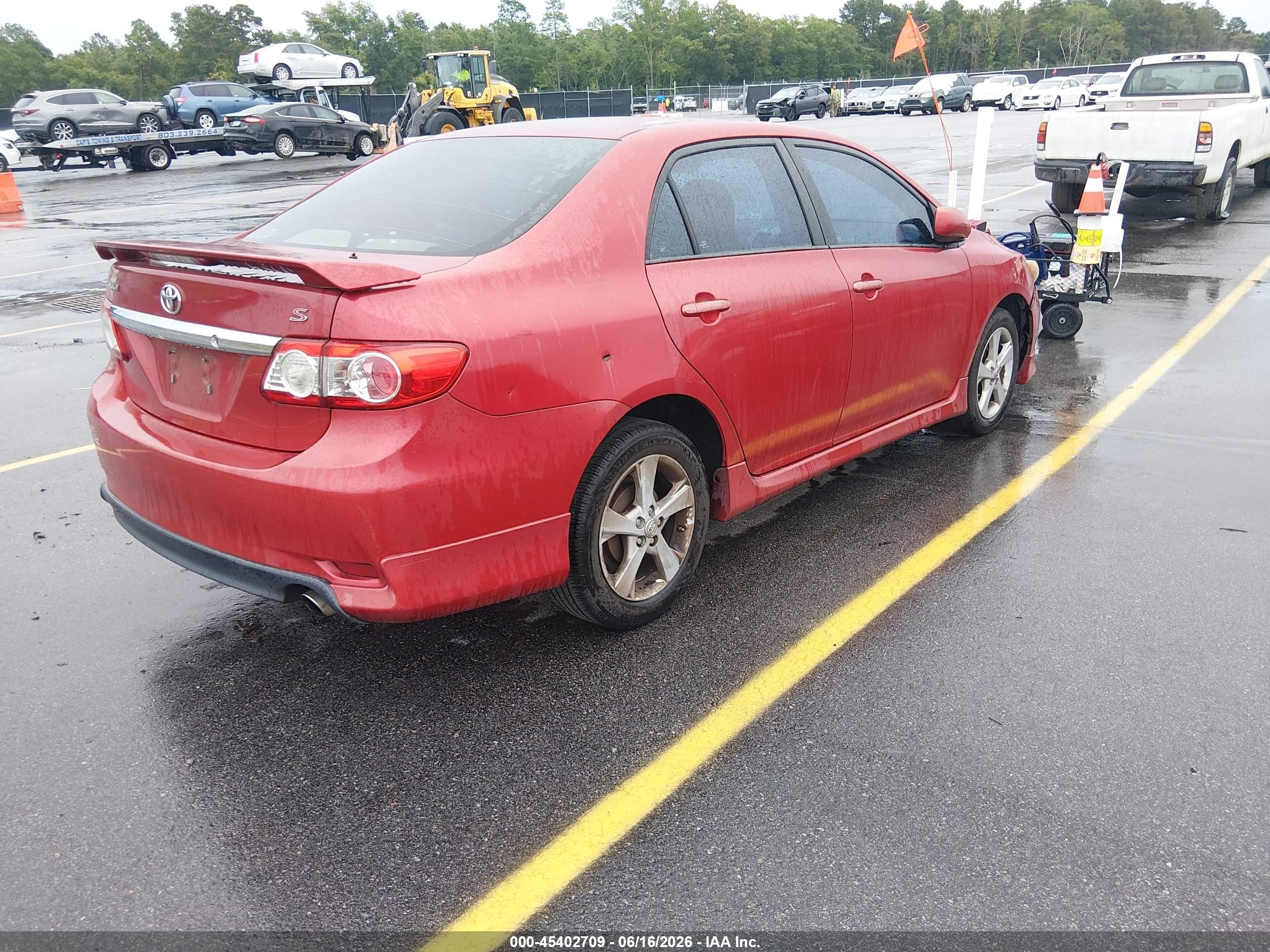 2011 Toyota Corolla S Red vin: 2T1BU4EE4BC658504