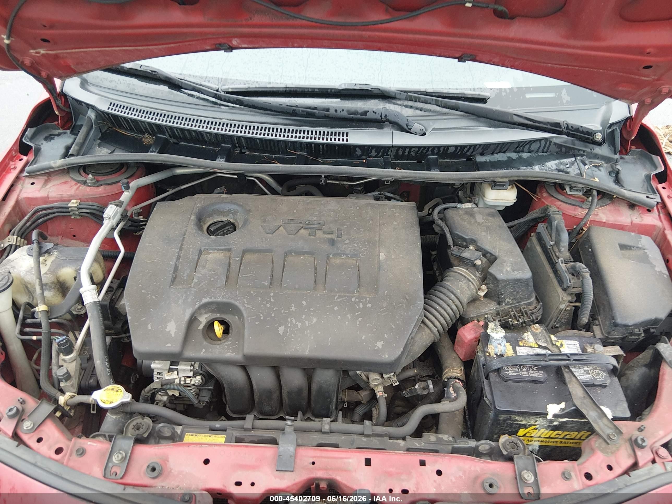 2011 Toyota Corolla S Red vin: 2T1BU4EE4BC658504