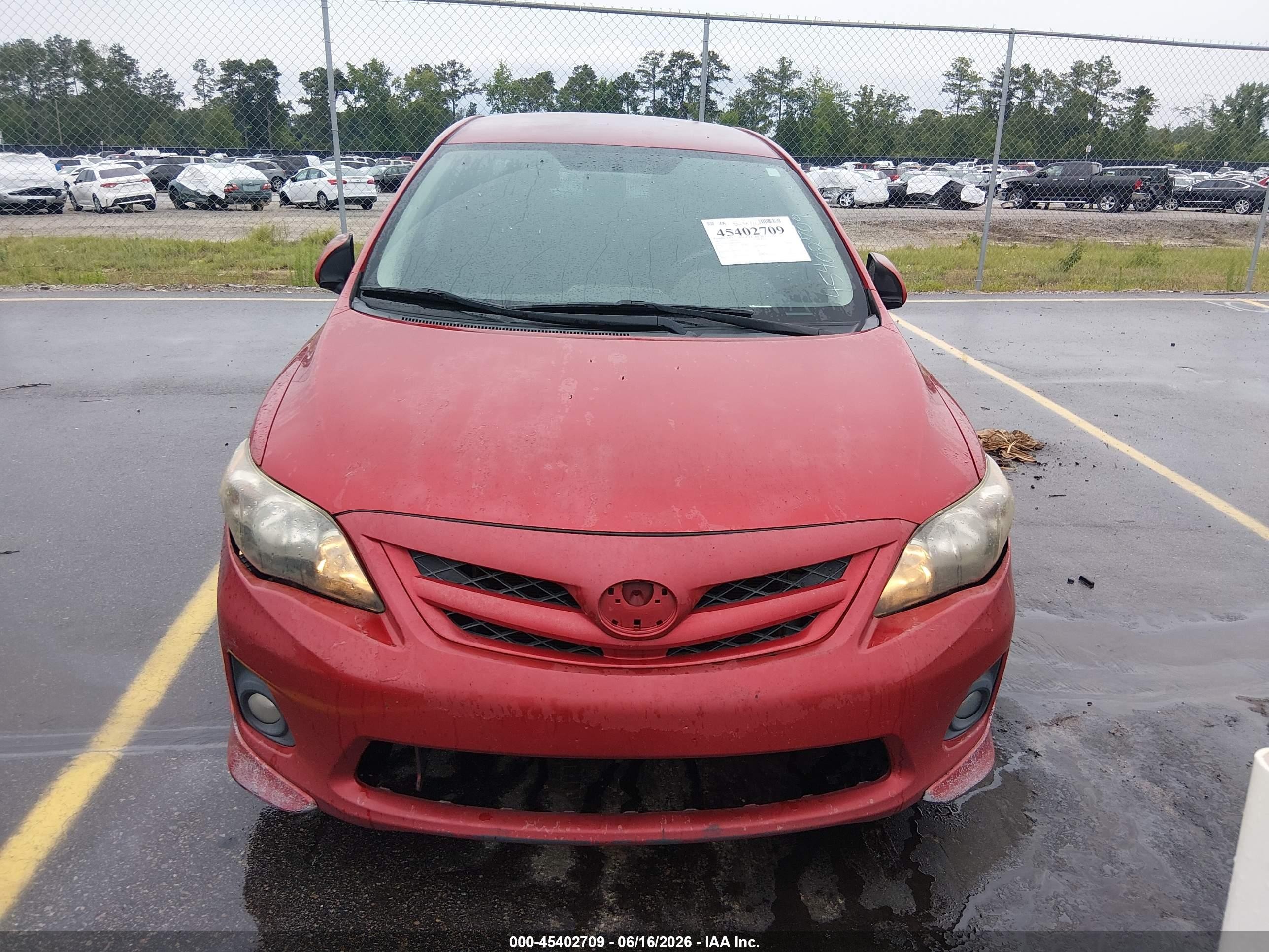 2011 Toyota Corolla S Red vin: 2T1BU4EE4BC658504