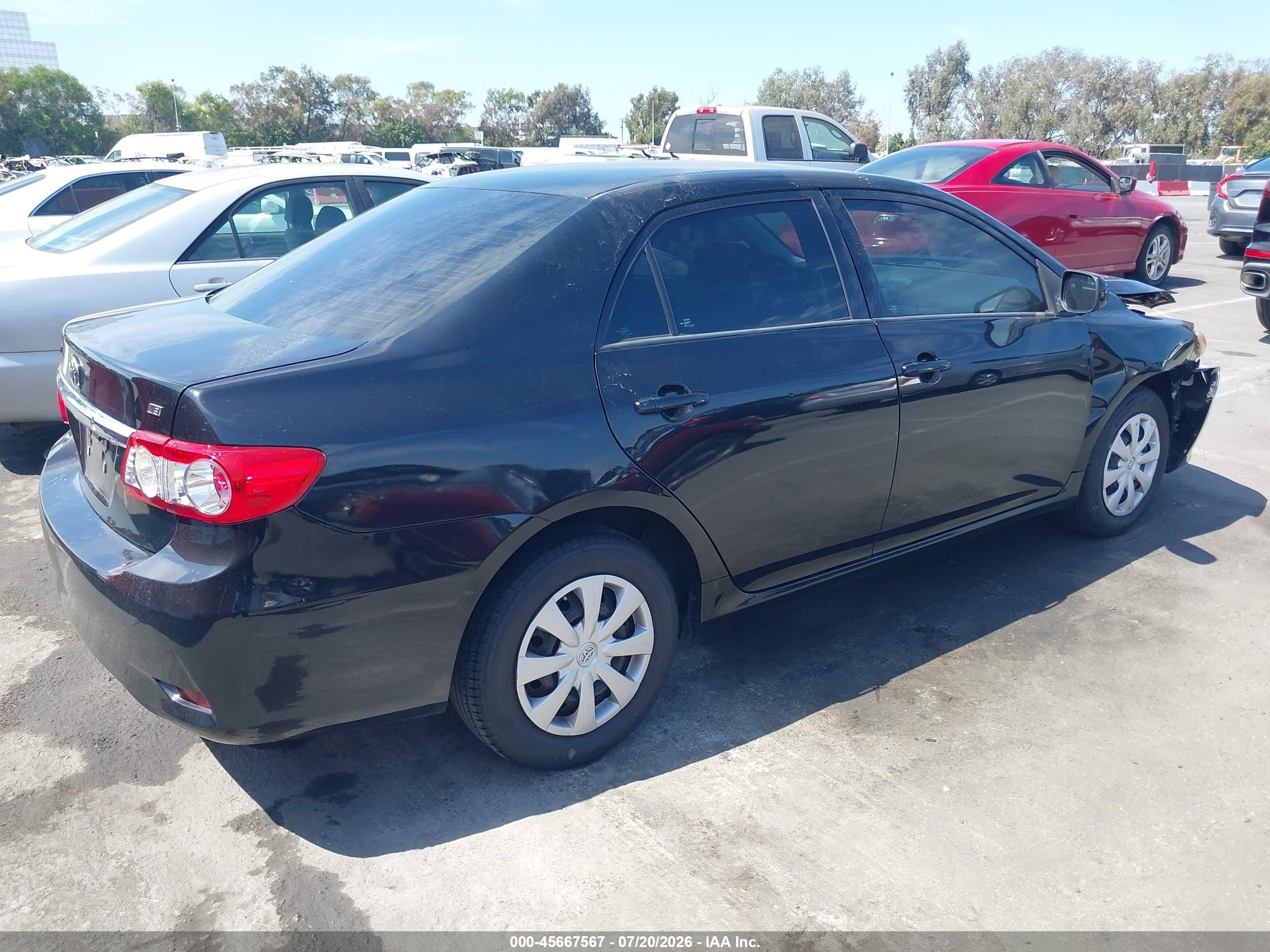 2011 Toyota Corolla Le Black vin: 2T1BU4EE4BC675125
