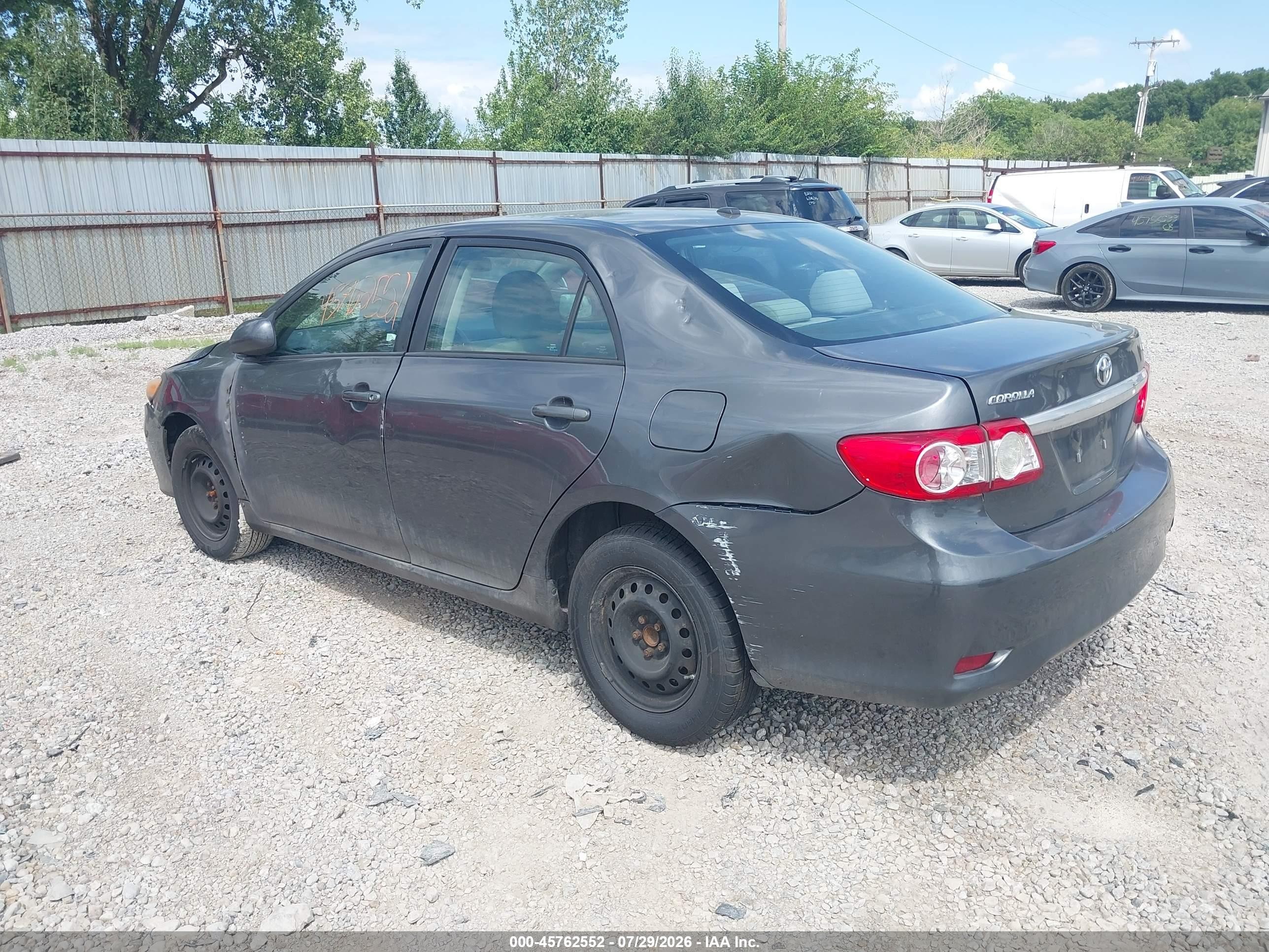2011 Toyota Corolla Le Gray vin: 2T1BU4EE4BC689283