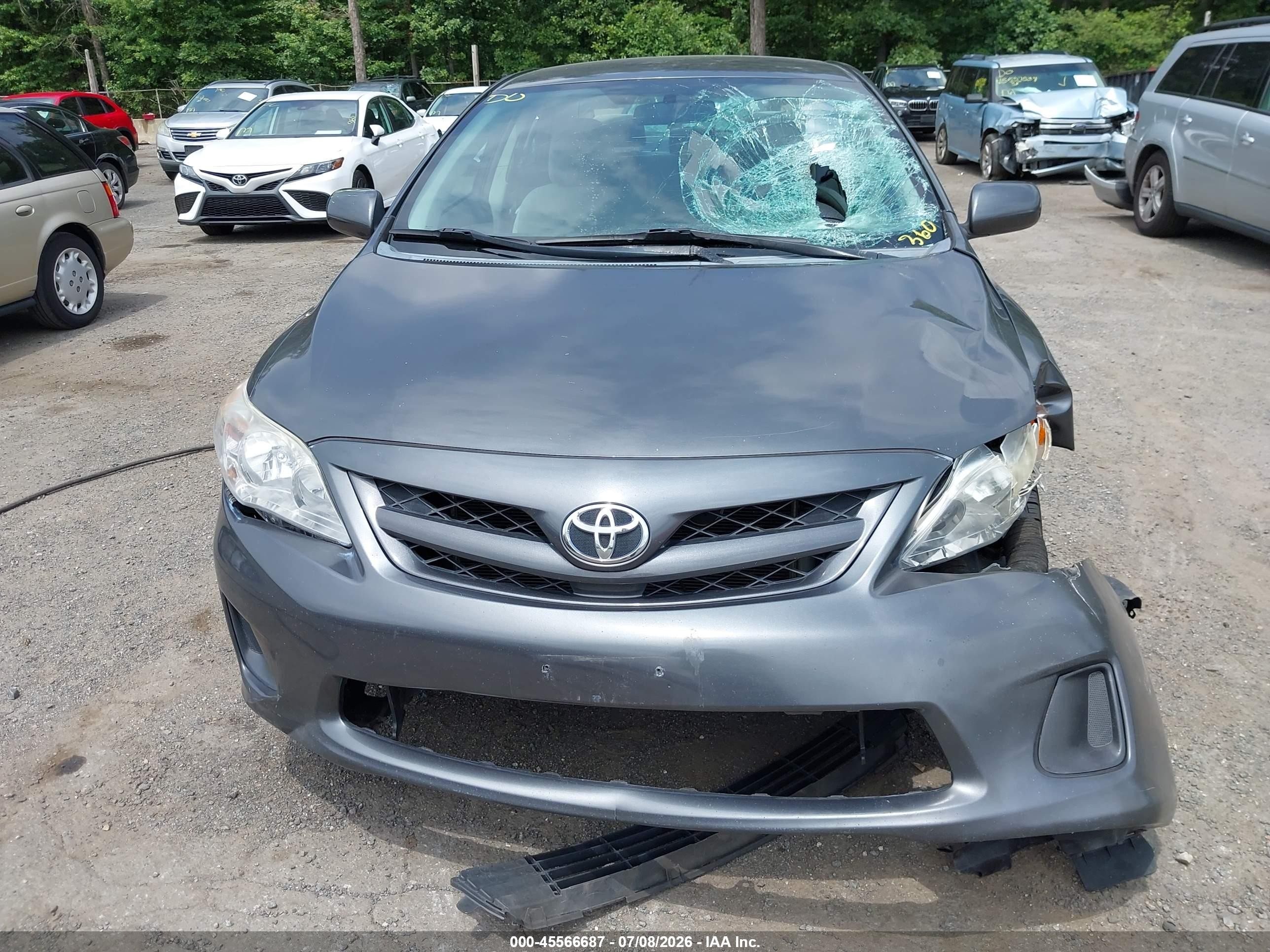 2011 Toyota Corolla Le Gray vin: 2T1BU4EE4BC709449